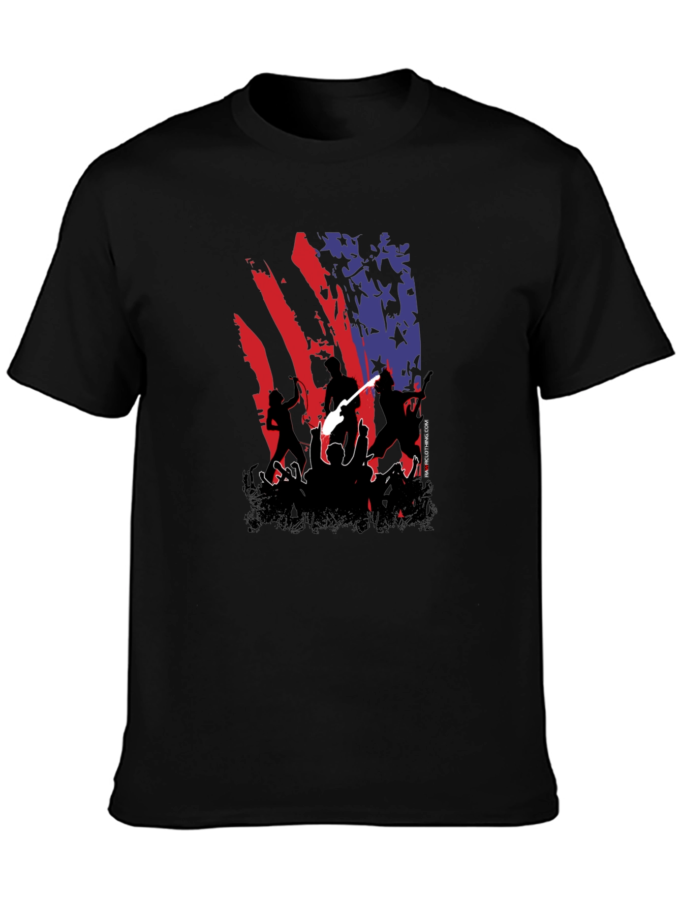 Black American Flag Concert Tee - Patriotic Rock view 3