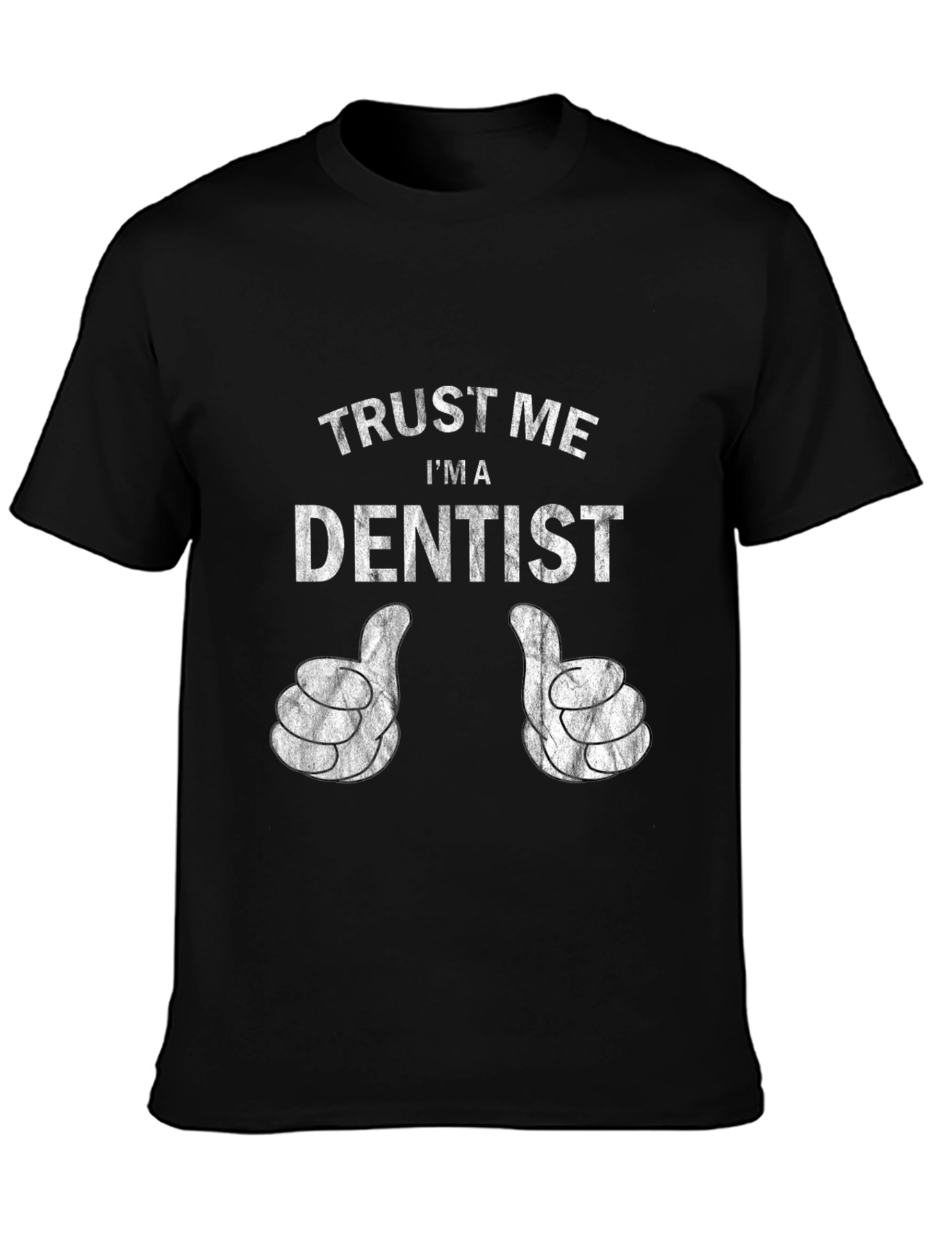 Black Trust Me I'm A Dentist Funny T-Shirt view 3