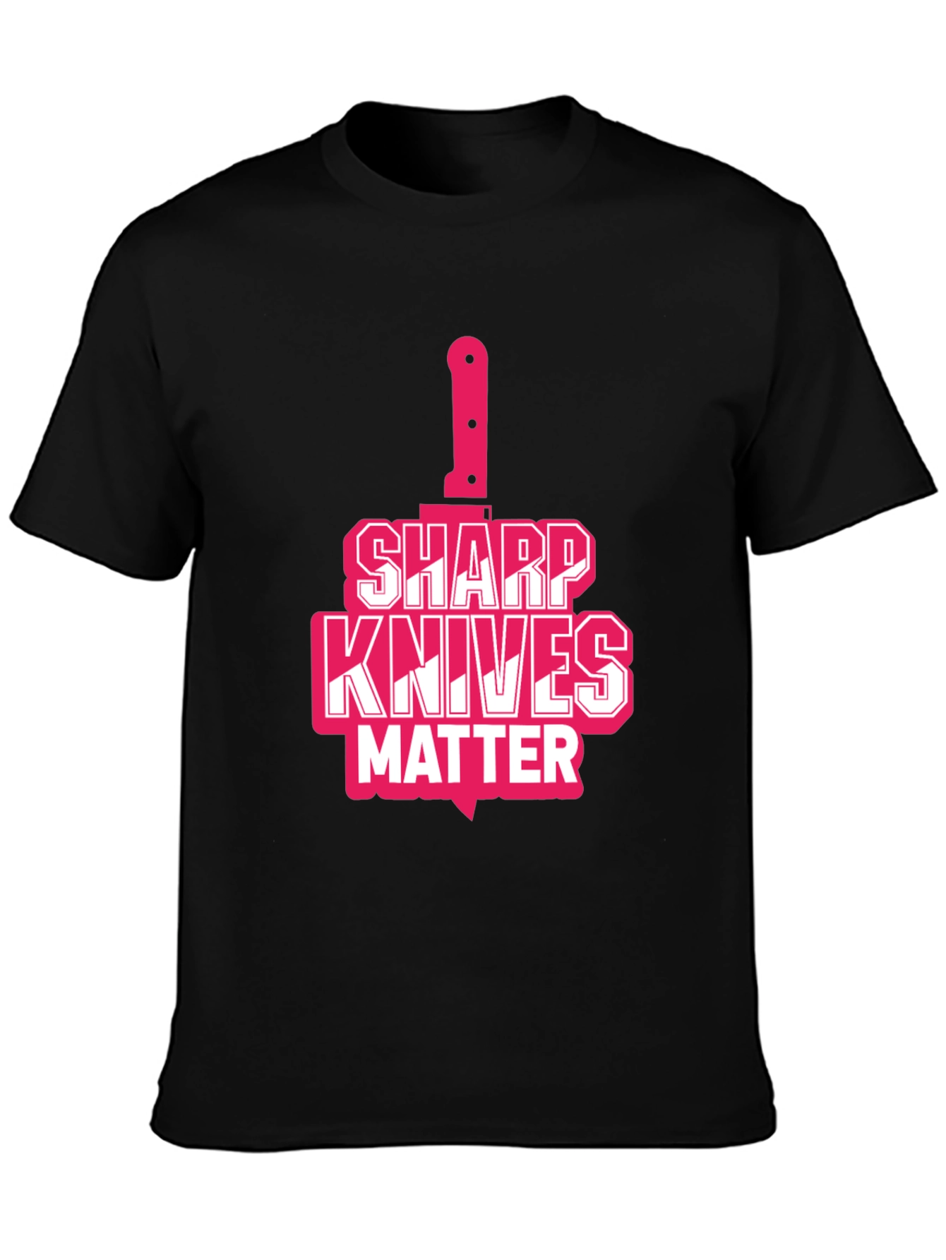 Black Sharp Knives Matter Graphic T-Shirt view 3
