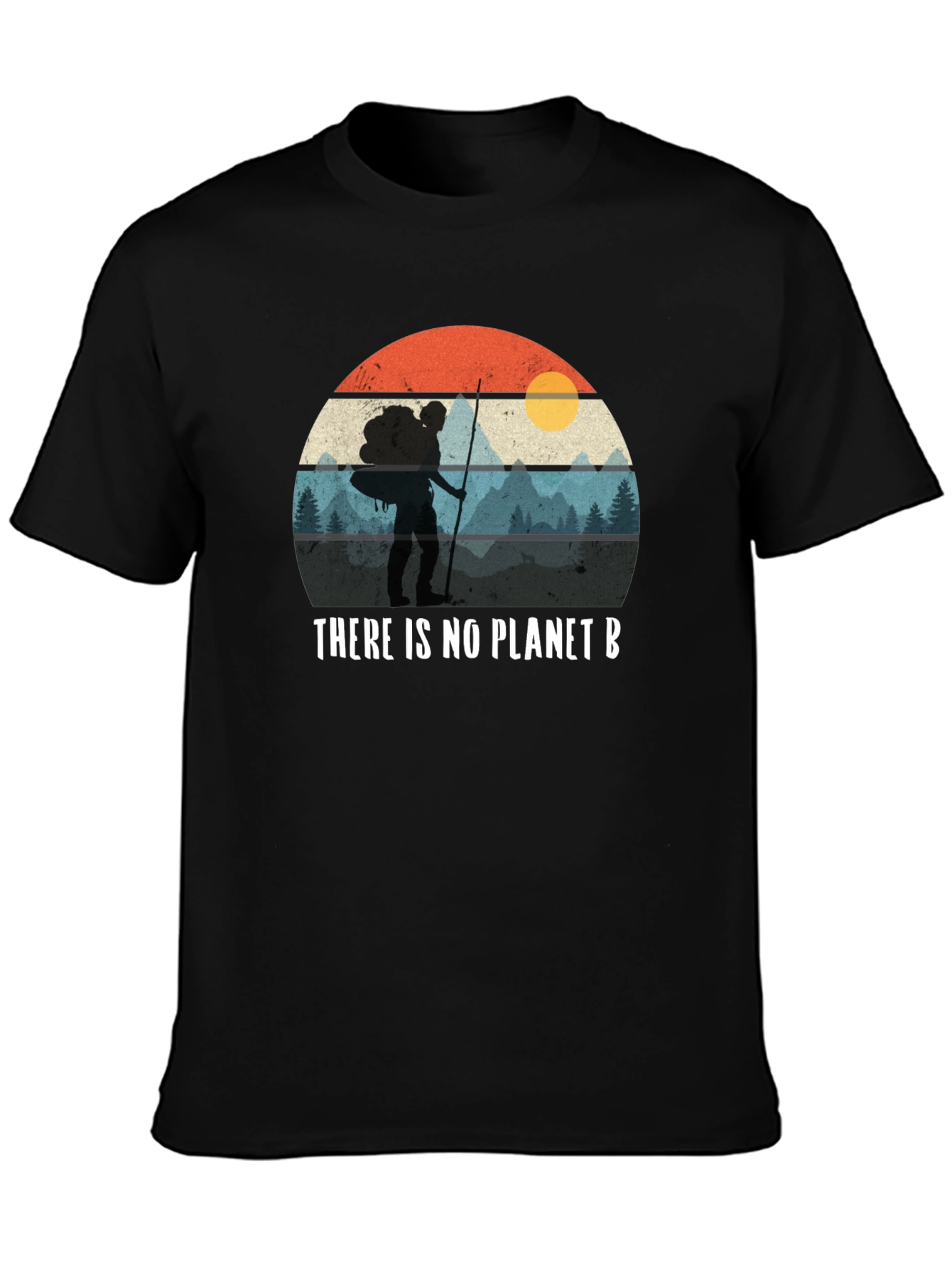 Black No Planet B Graphic Tee - Hiker Design view 3
