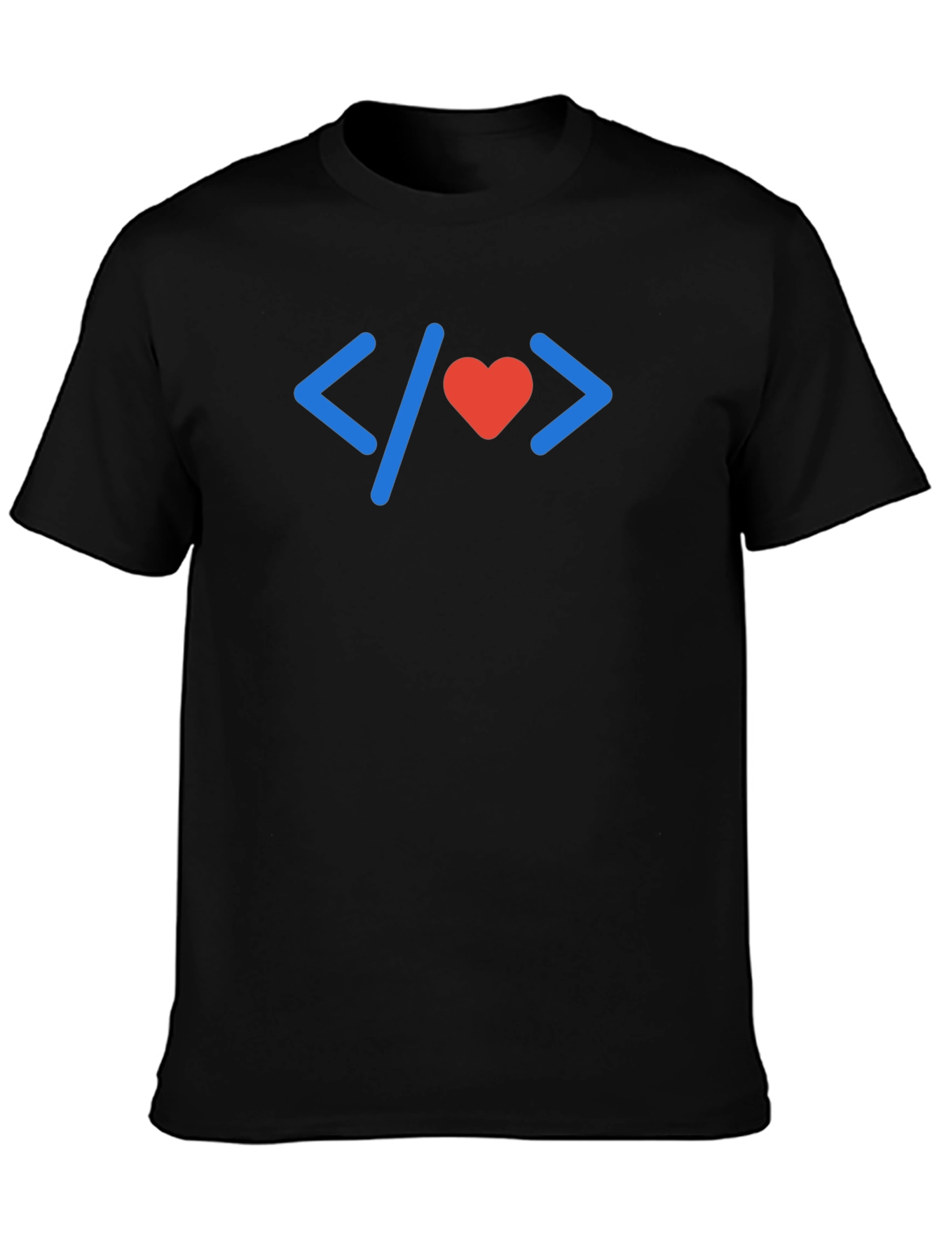 Black Programmer Love T-Shirt - Coding with Heart view 3