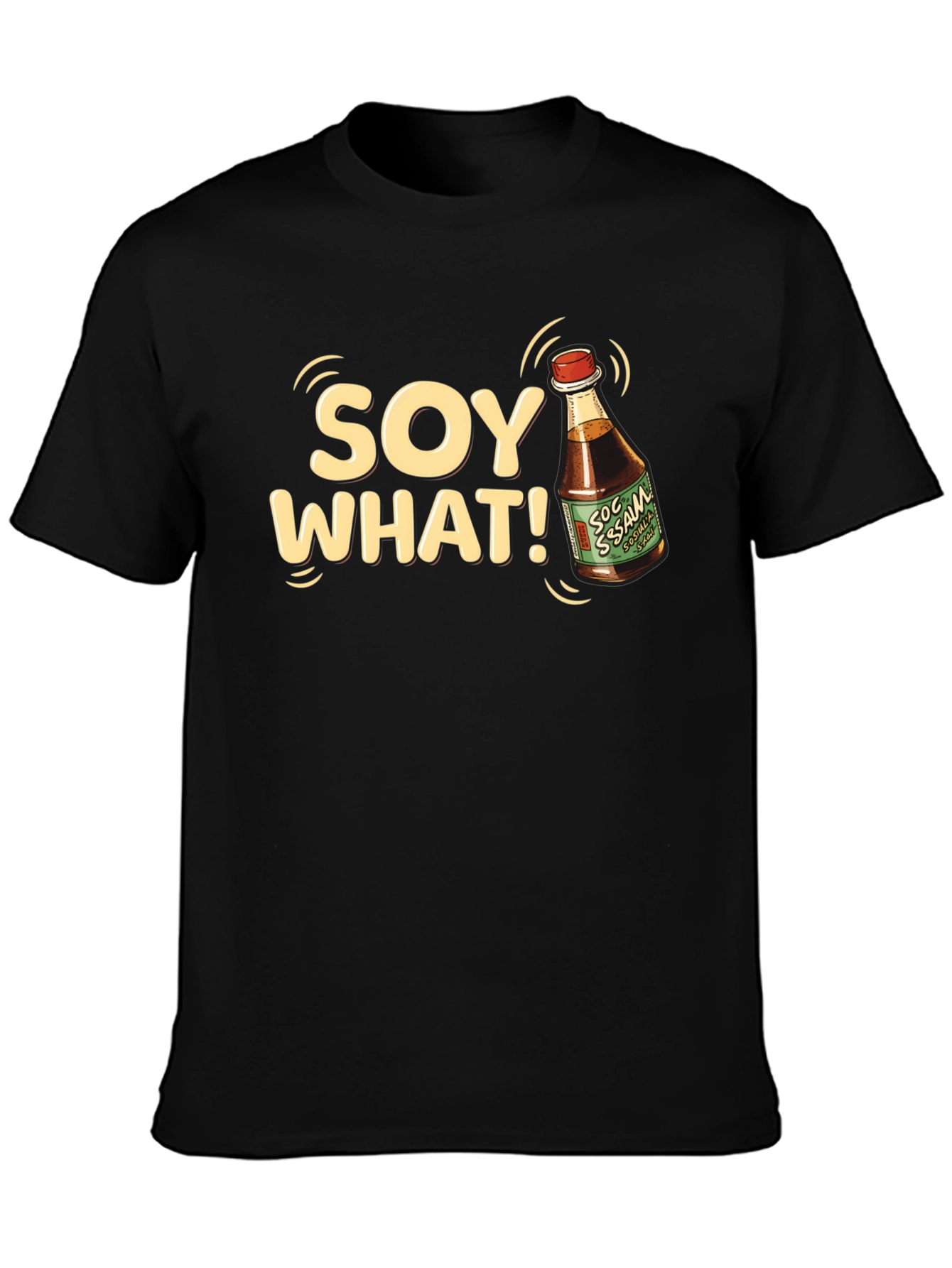 Black Soy What T-Shirt - Funny Foodie Tee view 3