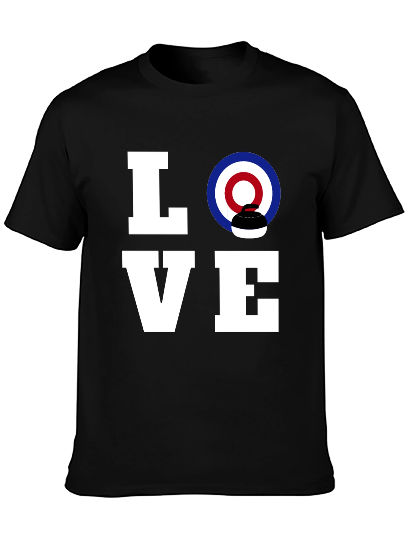 Black Love Curling T-Shirt - Unique Graphic Tee view 3