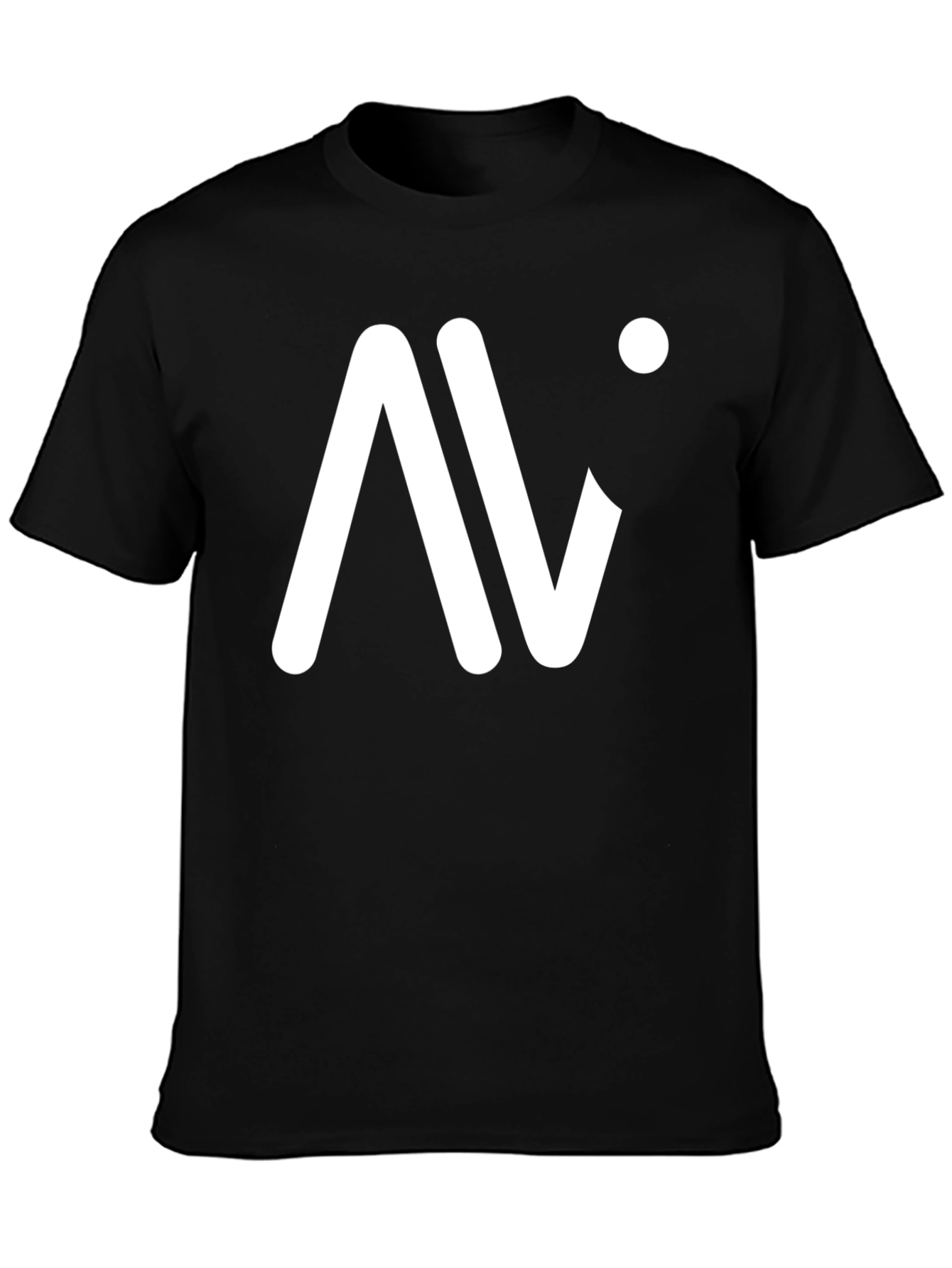 Black Modern Graphic Tee - Black Cotton Blend Casual Wear view 3