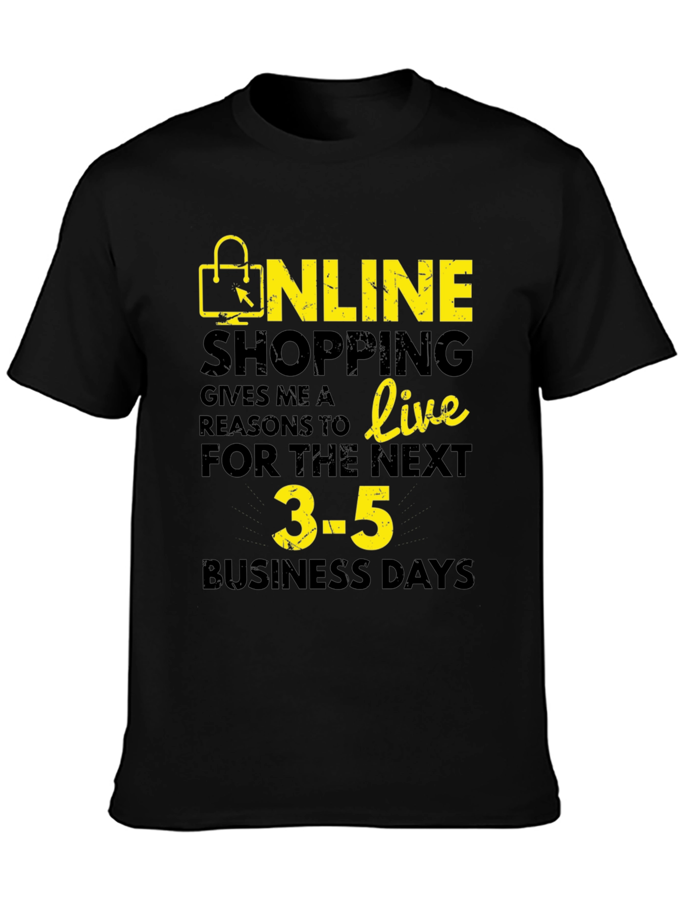 Online Shopping T-Shirt - 'Reasons to Live' Graphic Tee - 3