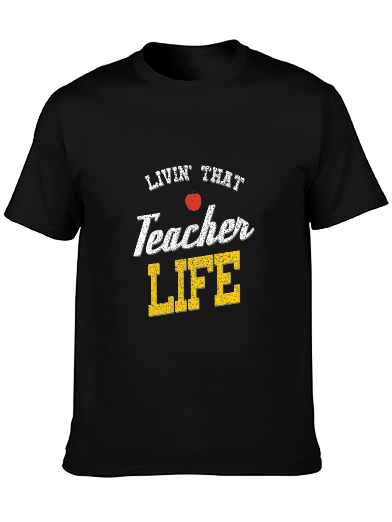Black Livin' That Teacher Life T-Shirt view 3