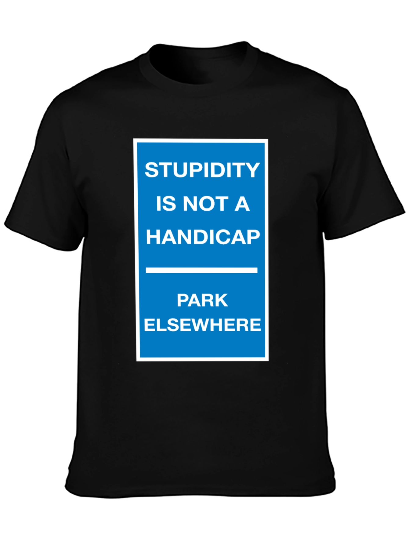 Black Stupidity Is Not a Handicap Graphic Tee view 3
