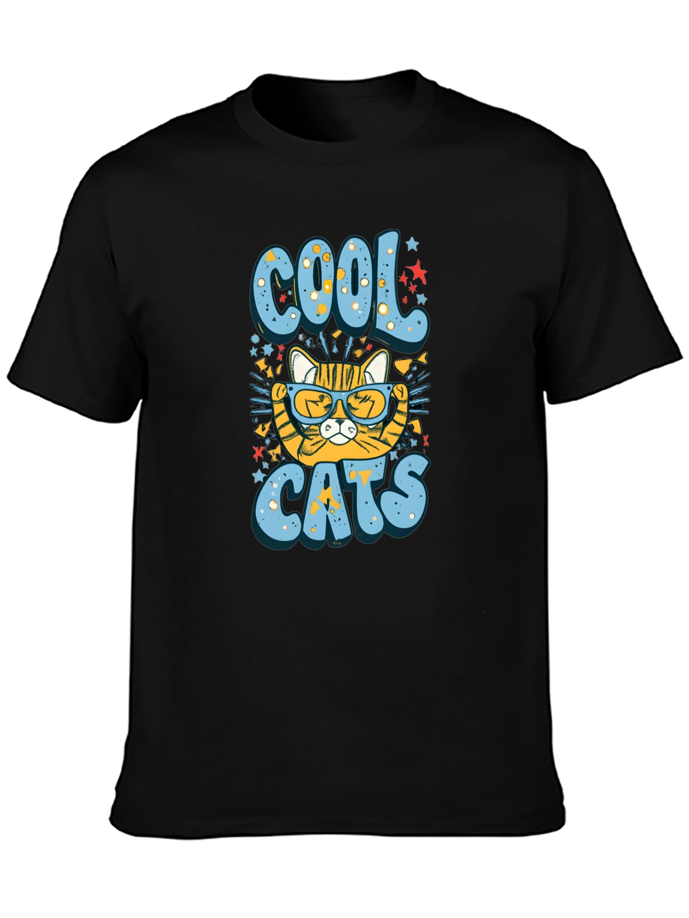 Black Cool Cats T-Shirt view 3