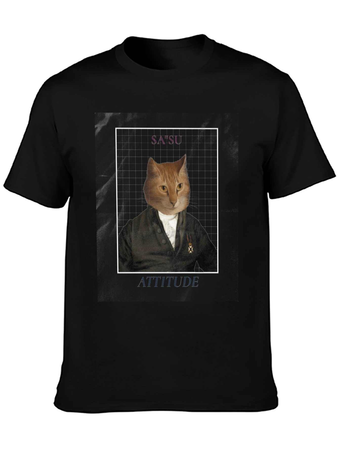 Black Satsu Attitude Cat T-Shirt view 3