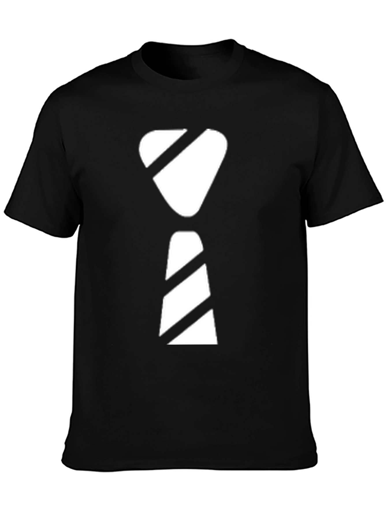 Black Modern Graphic Tie T-Shirt - Casual Style view 3