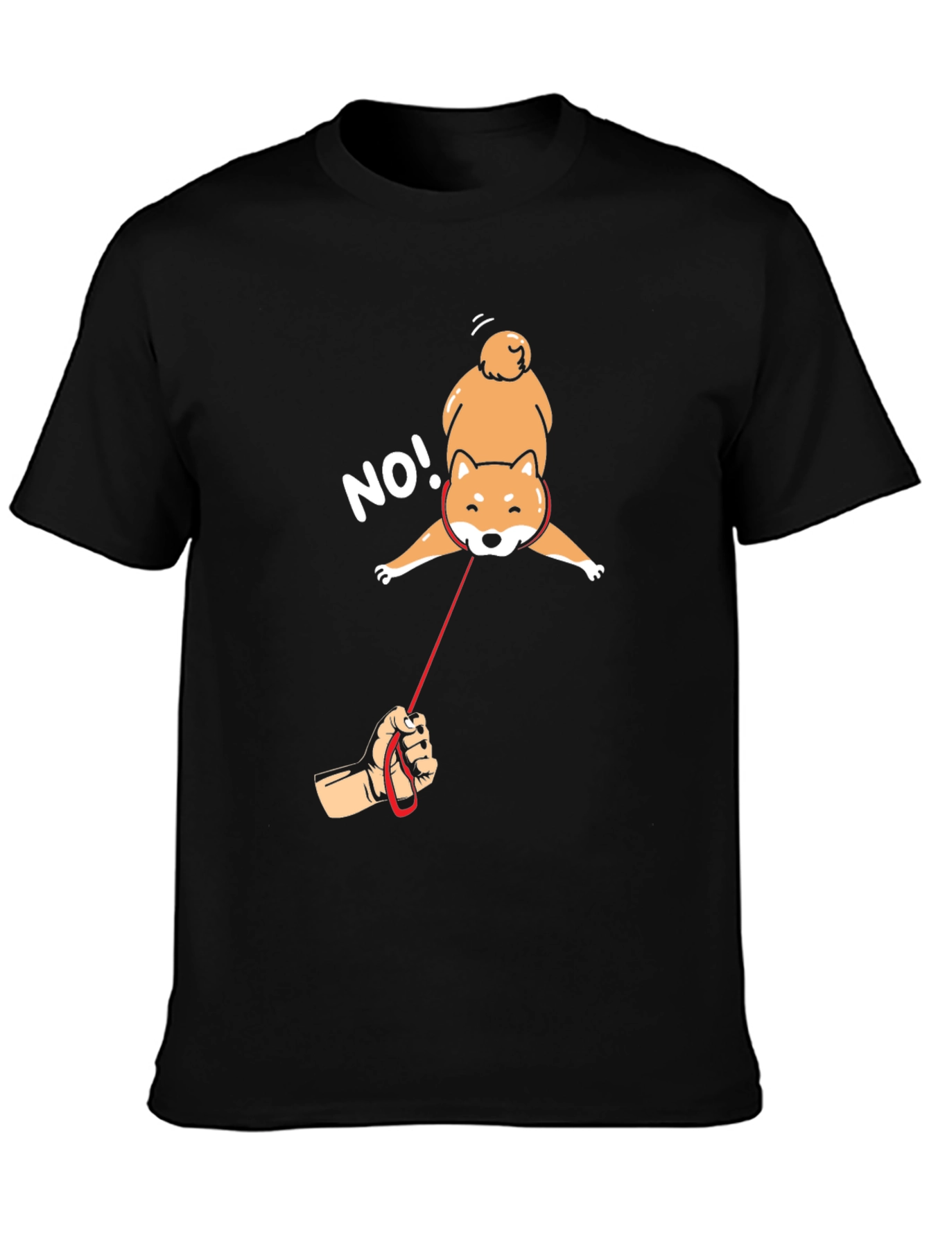 Black Stubborn Shiba Inu T-Shirt - Funny Dog Design view 3