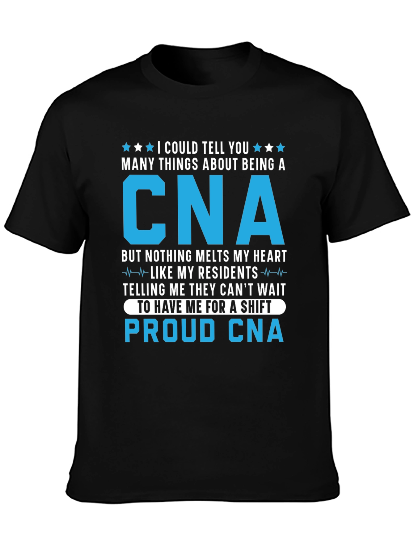 Black Proud CNA T-Shirt for Caregivers view 3