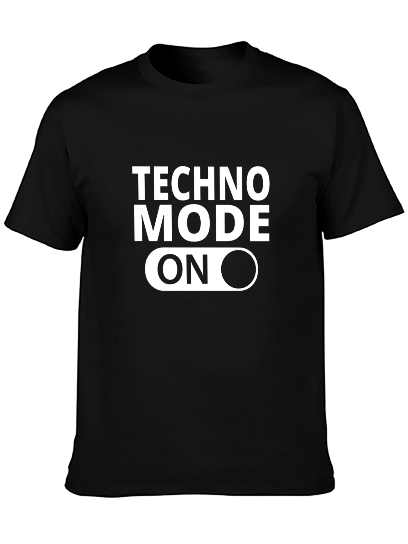 Black Techno Mode On Black Graphic T-Shirt view 3