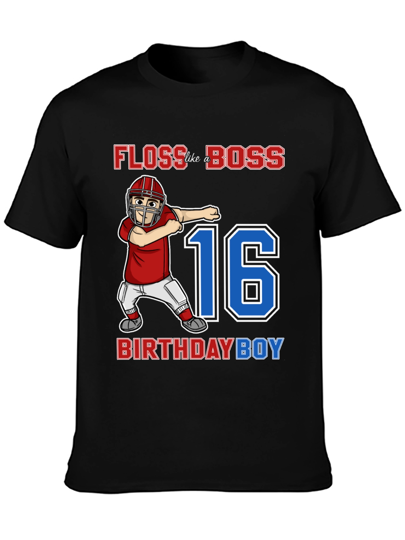 Black Floss Like a Boss Birthday Boy T-Shirt view 3