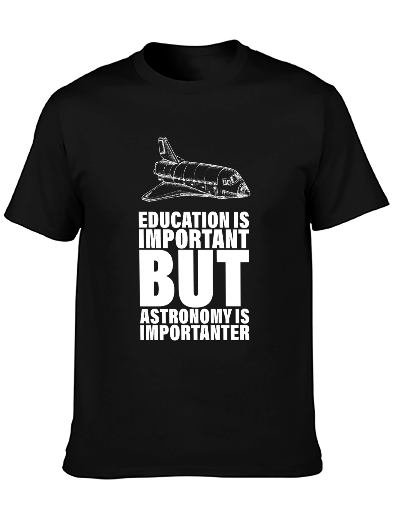 Black Astronomy is Importanter Funny Graphic Tee view 3