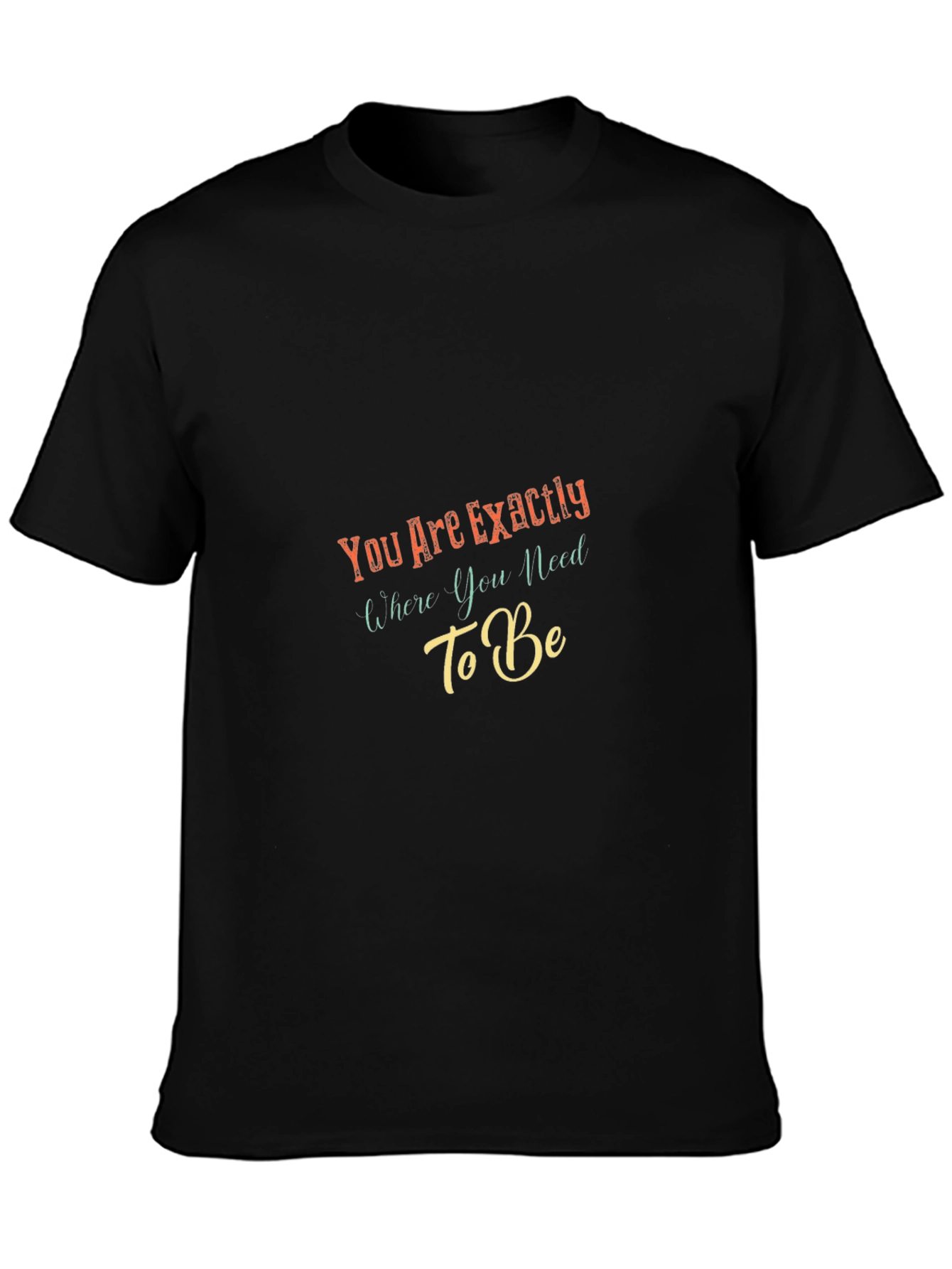 Black Inspirational Message Black T-Shirt view 3