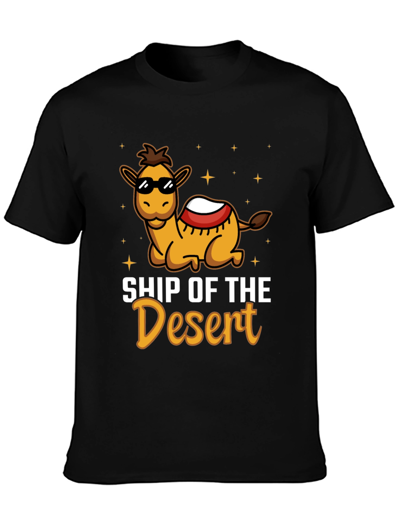 Black Cool Camel "Ship of the Desert" Graphic Tee view 3
