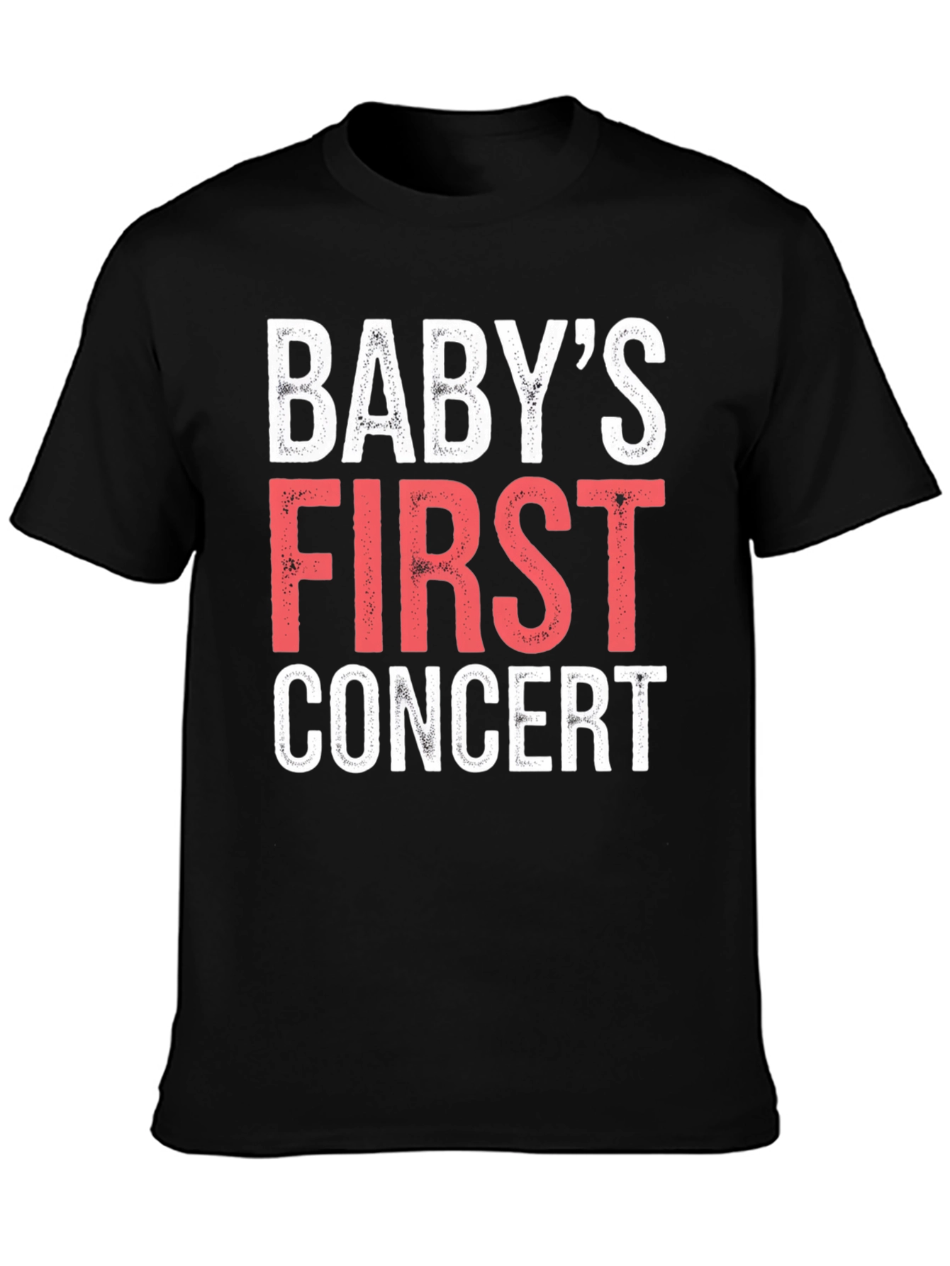Black Baby's First Concert Black T-Shirt view 3