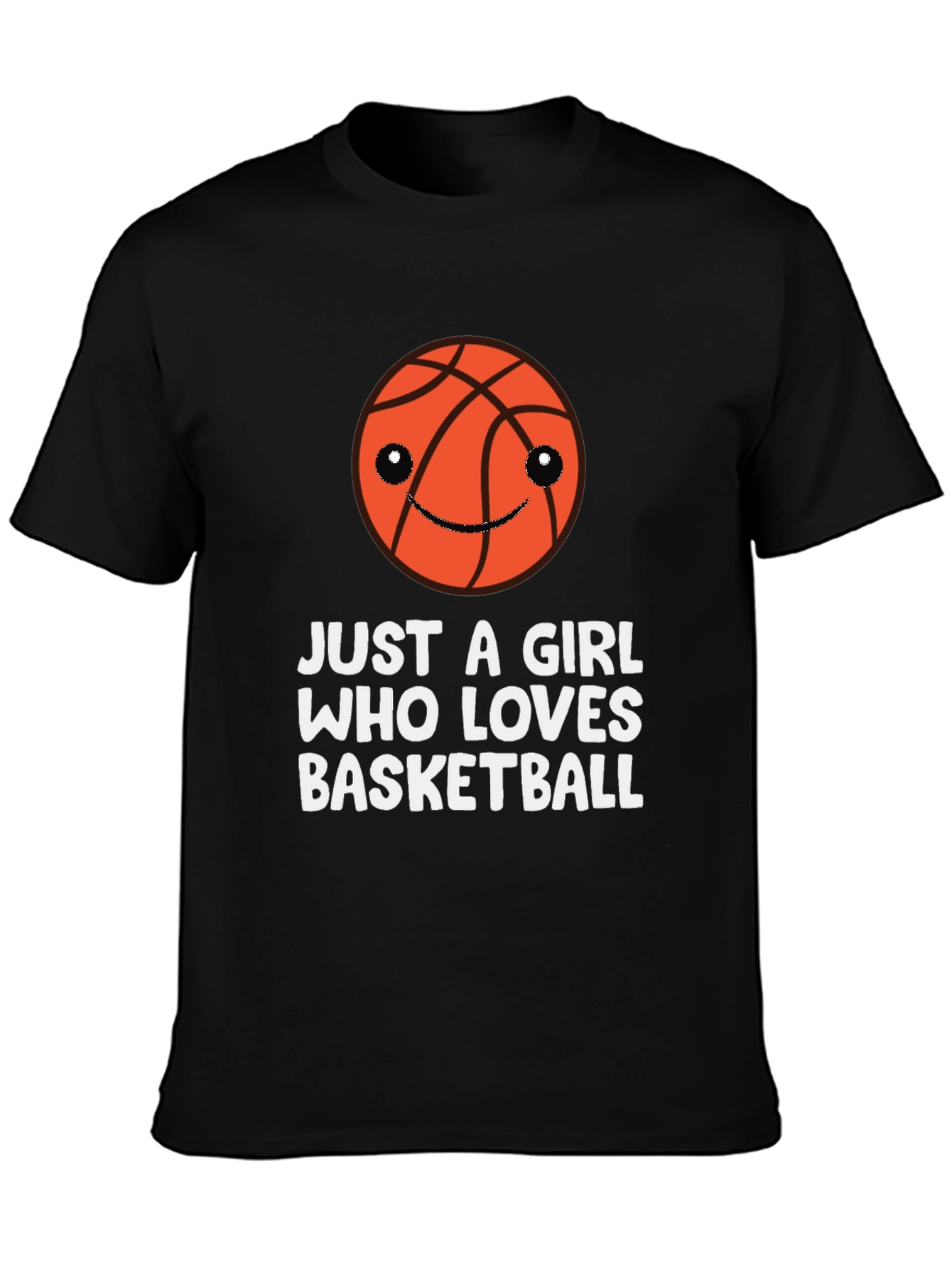 Black Basketball Lover T-Shirt - Just a Girl view 3