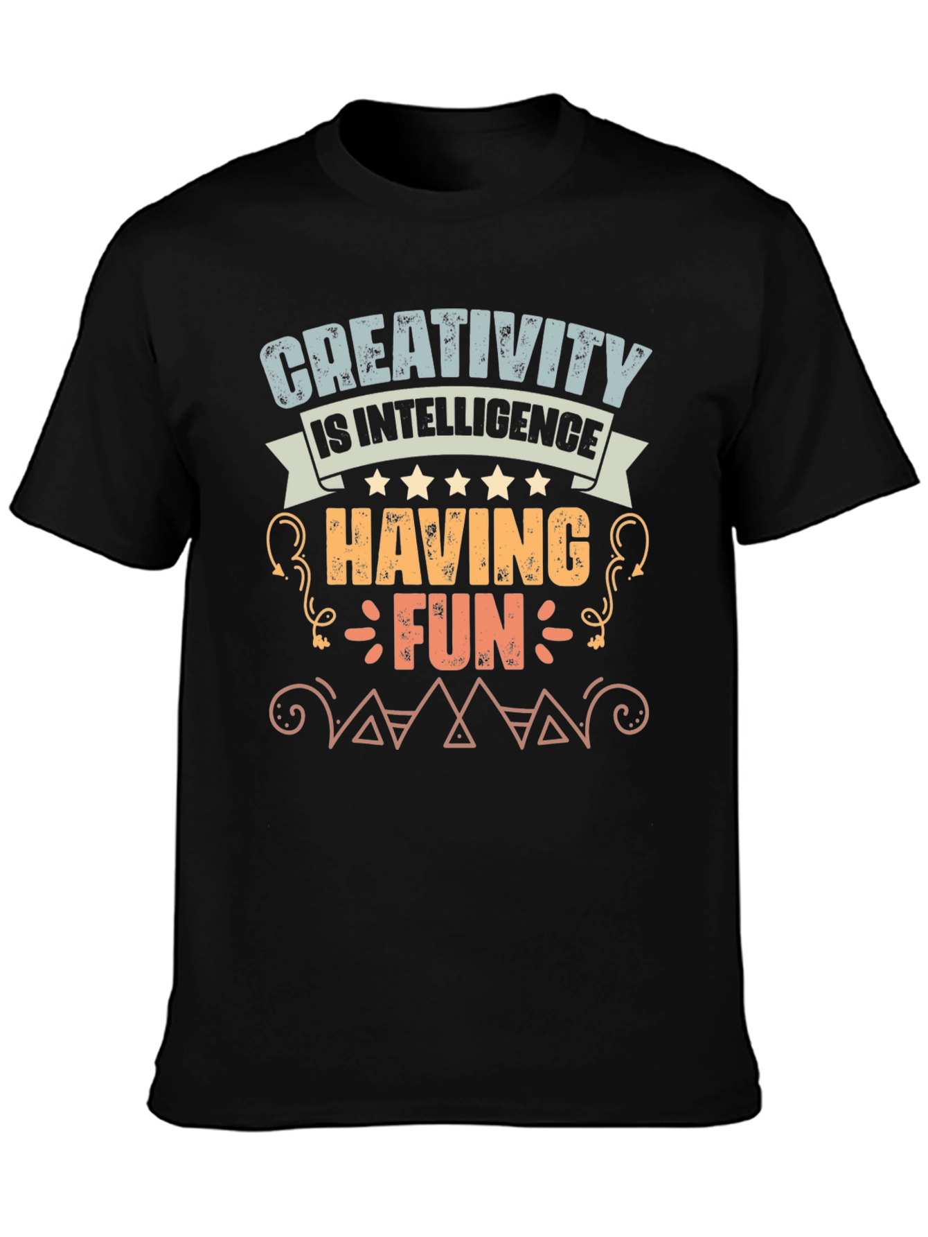 Black Creativity is Intelligence Graphic T-Shirt view 3