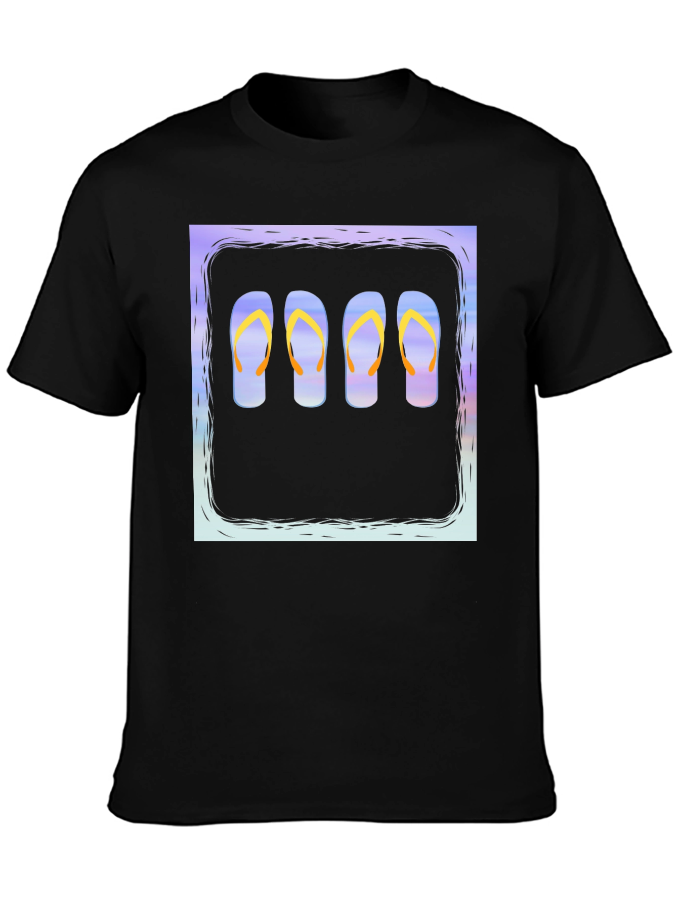 Black Flip Flop Graphic Tee - Vacation Vibes! view 3