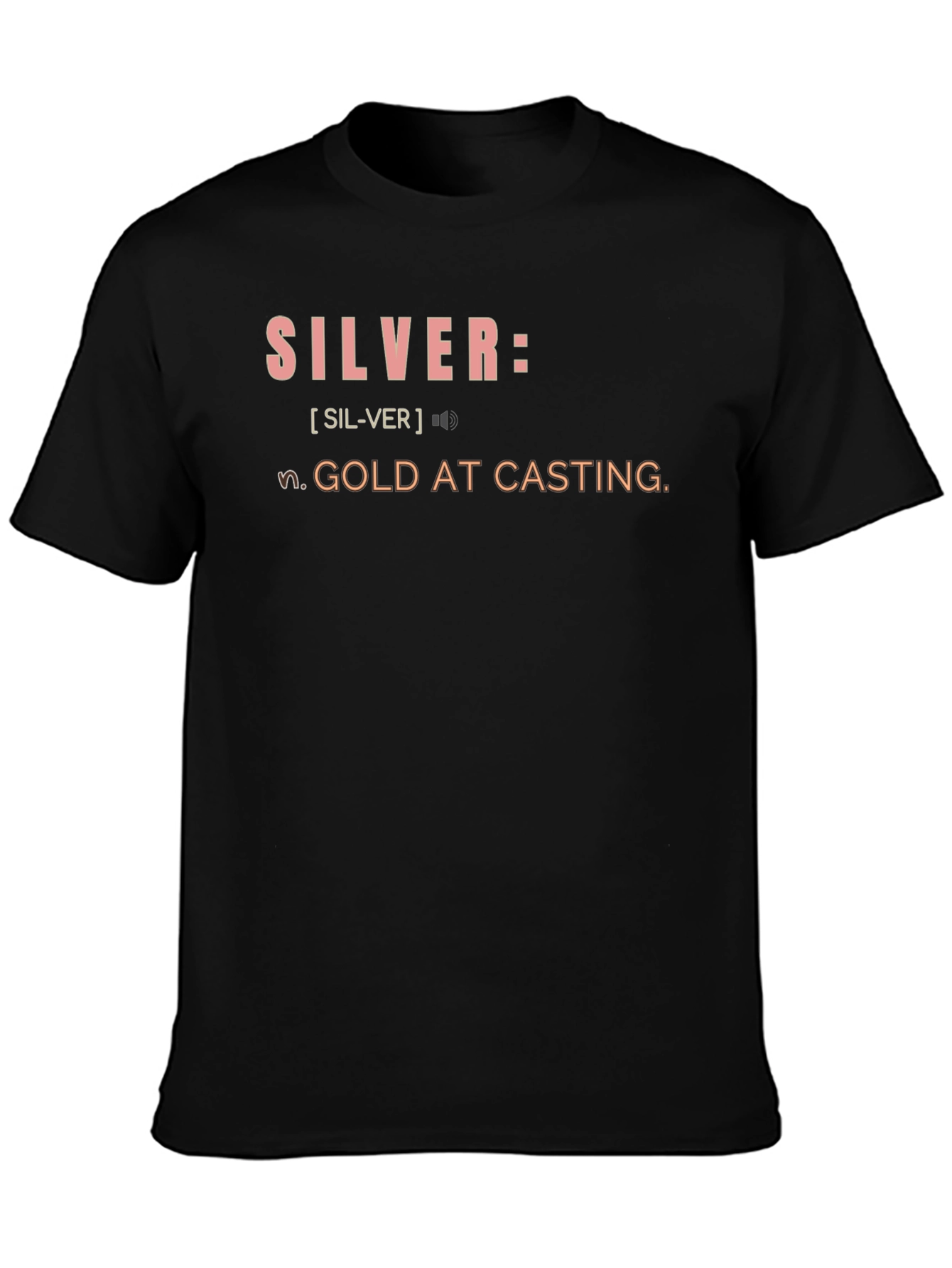 Black Silver Definition Graphic T-Shirt view 3