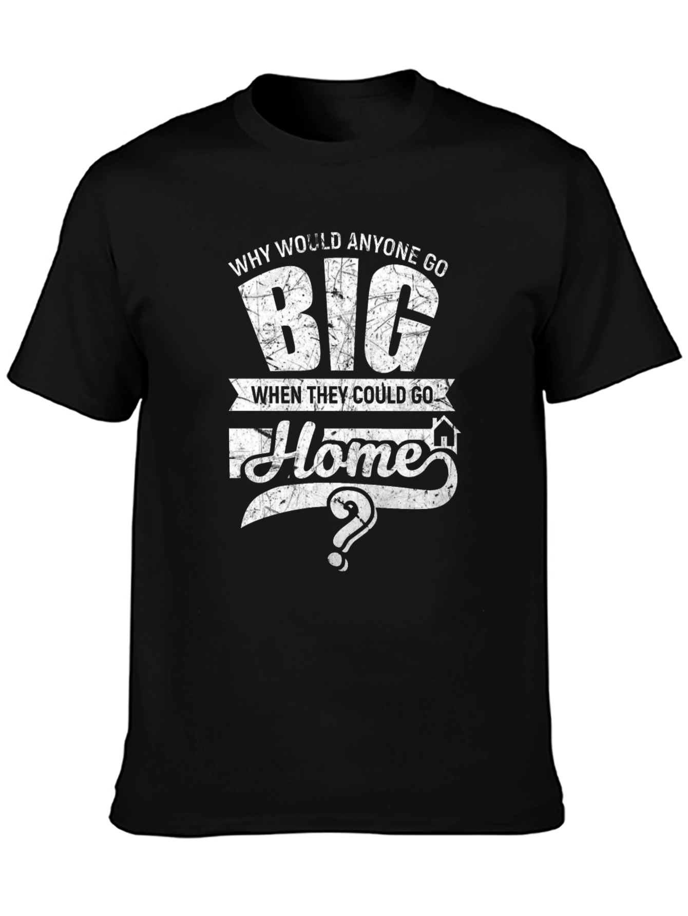 Black Why Go Big Graphic Tee view 3