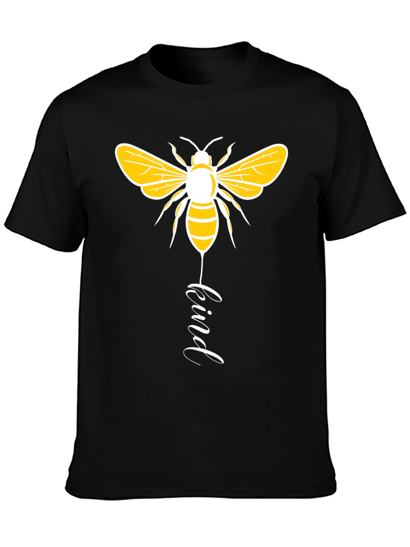 Black Bee Kind Graphic Tee - Trendy Black Shirt view 3