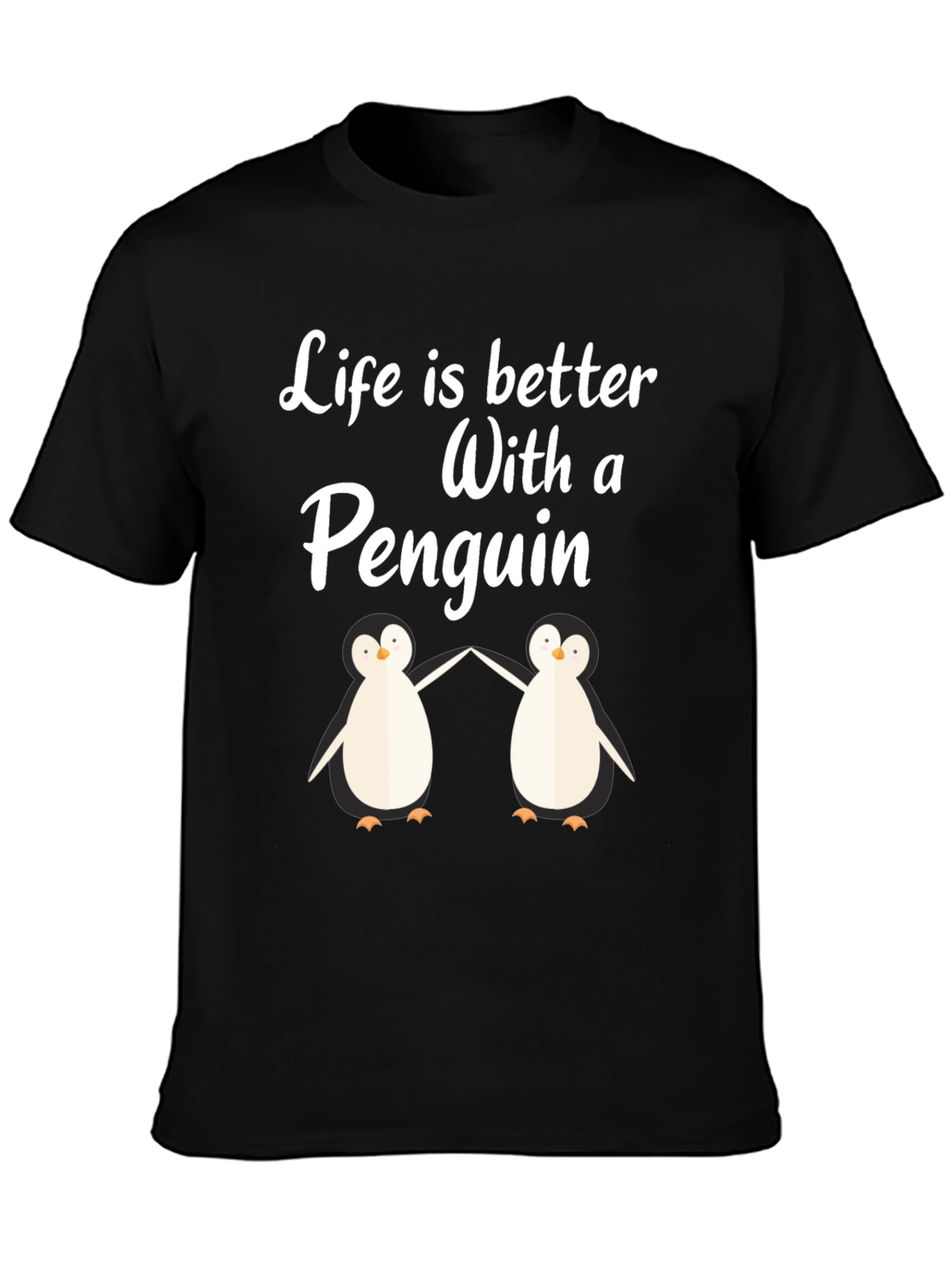 Black Life is Better With a Penguin Graphic T-Shirt view 3