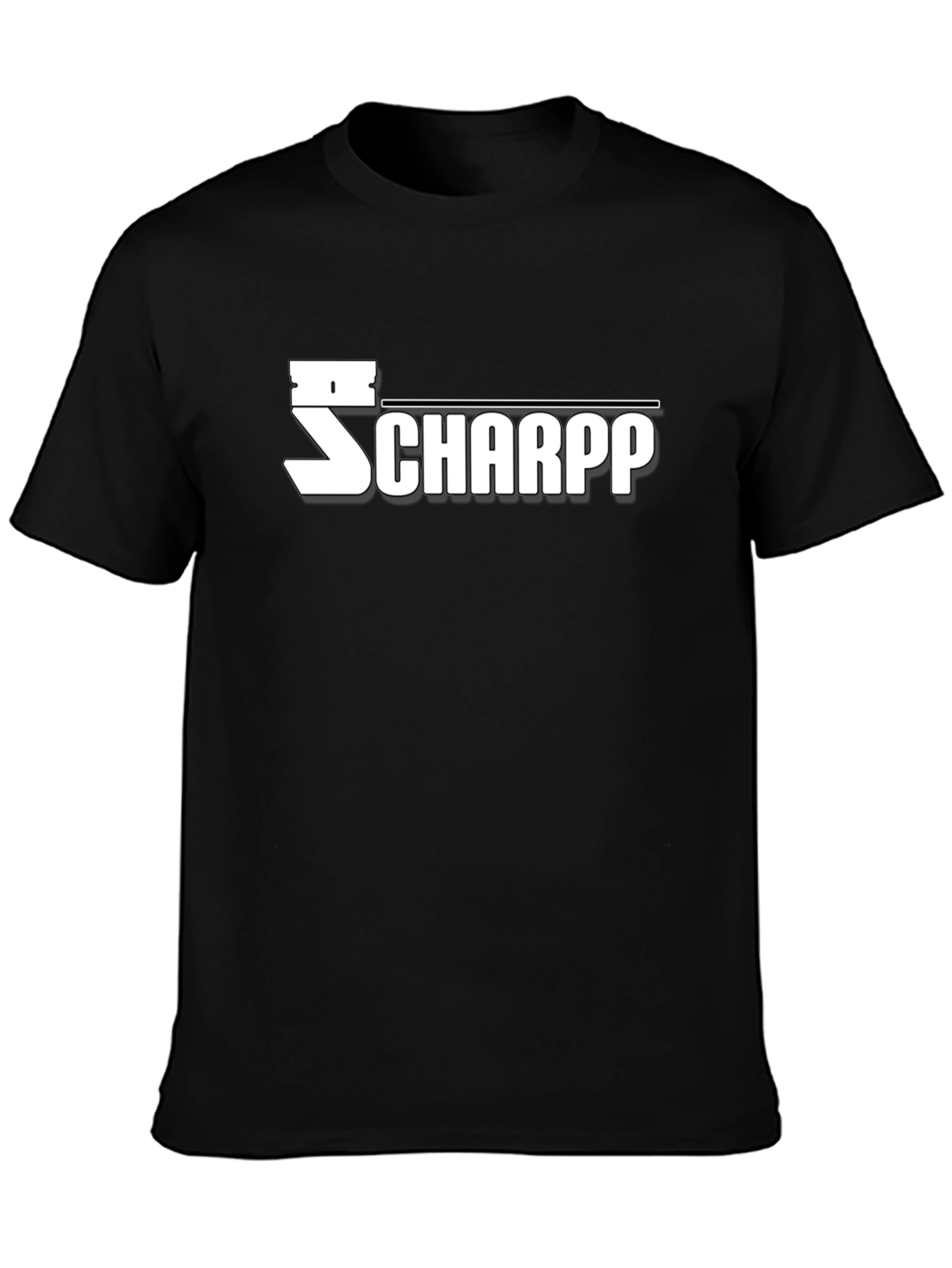 Black SCHAPP Graphic T-Shirt - Bold Design, Casual Wear view 3