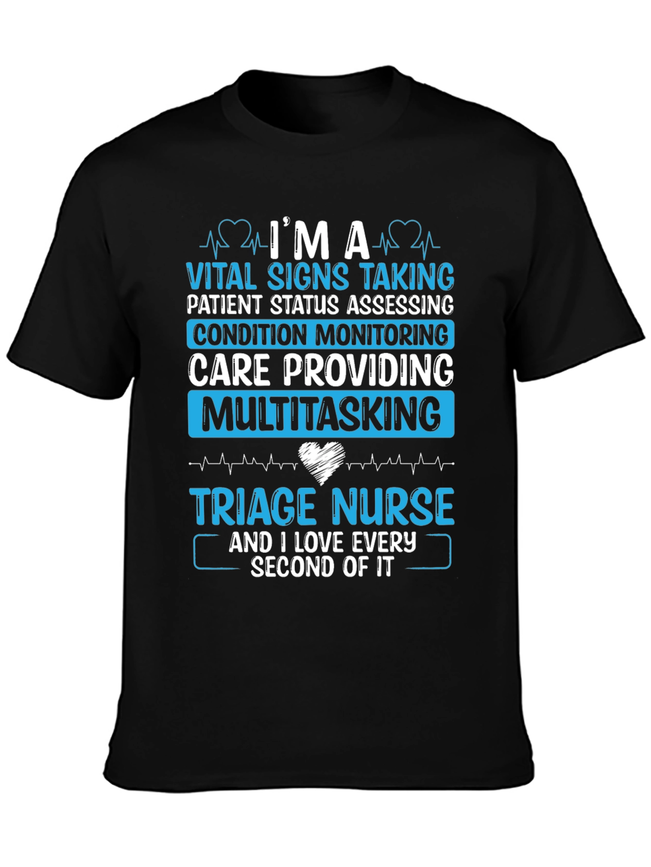 Black Triage Nurse Graphic T-Shirt view 3