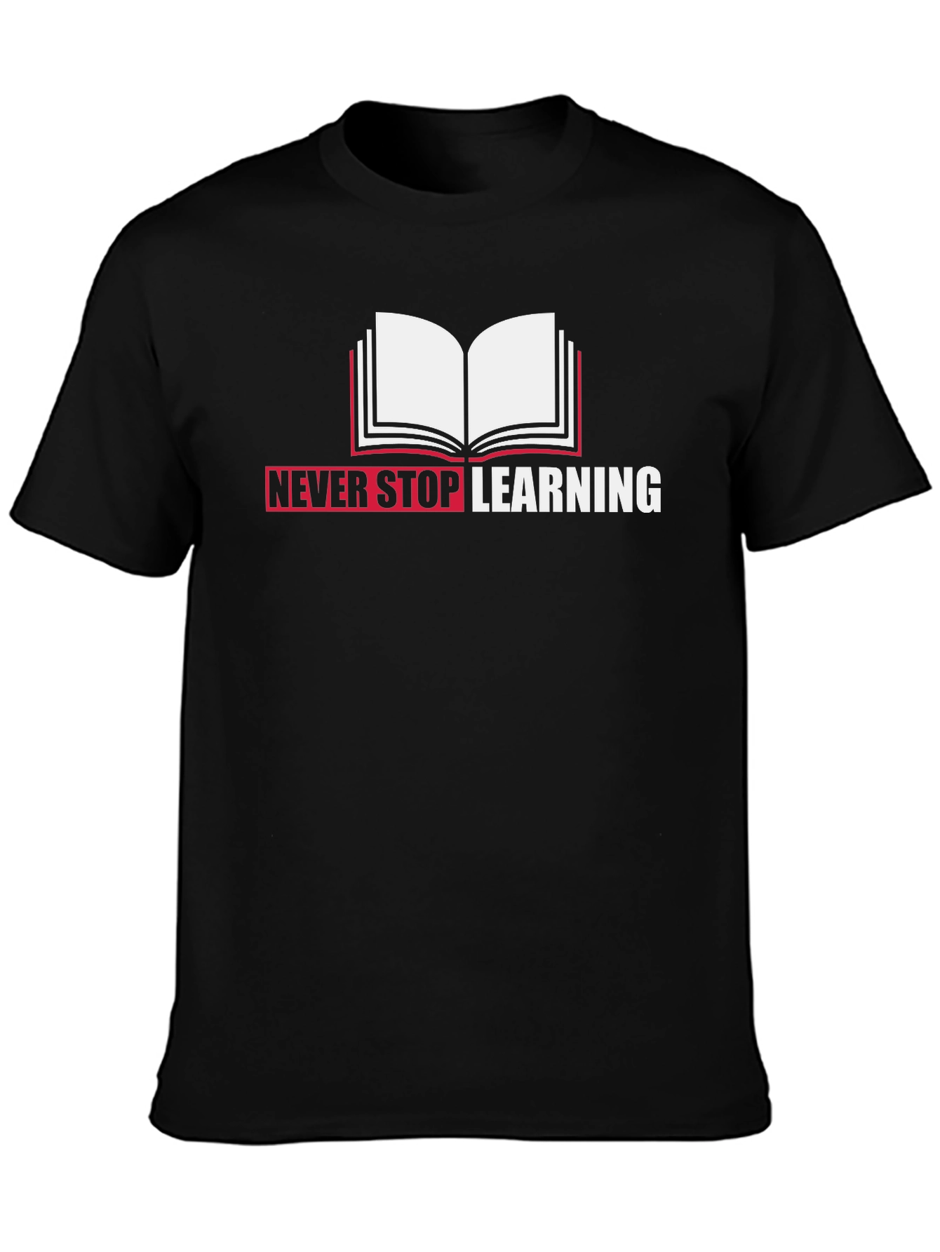 Black Never Stop Learning Graphic Tee view 3
