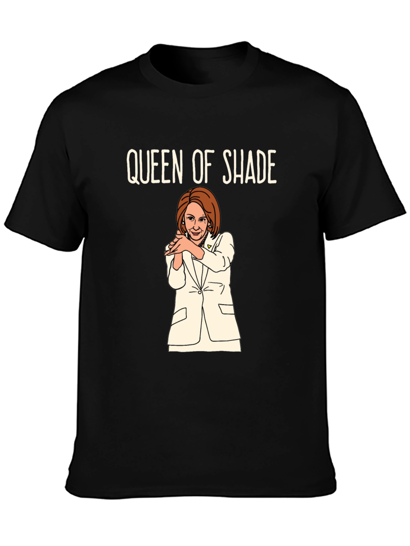 Black Queen of Shade Graphic Tee - Unisex Black T-Shirt view 3