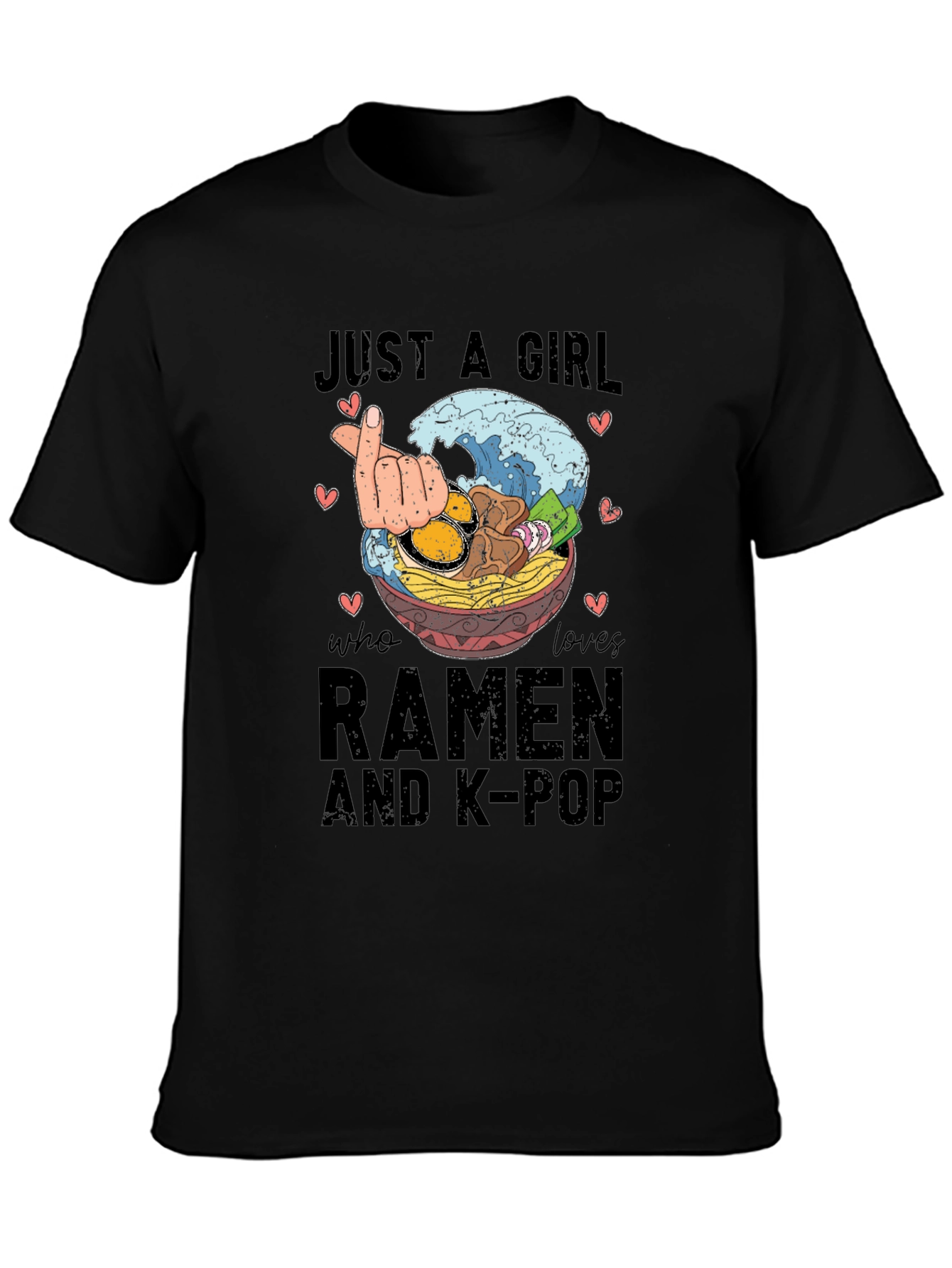 Black Ramen & K-Pop Graphic Tee view 3