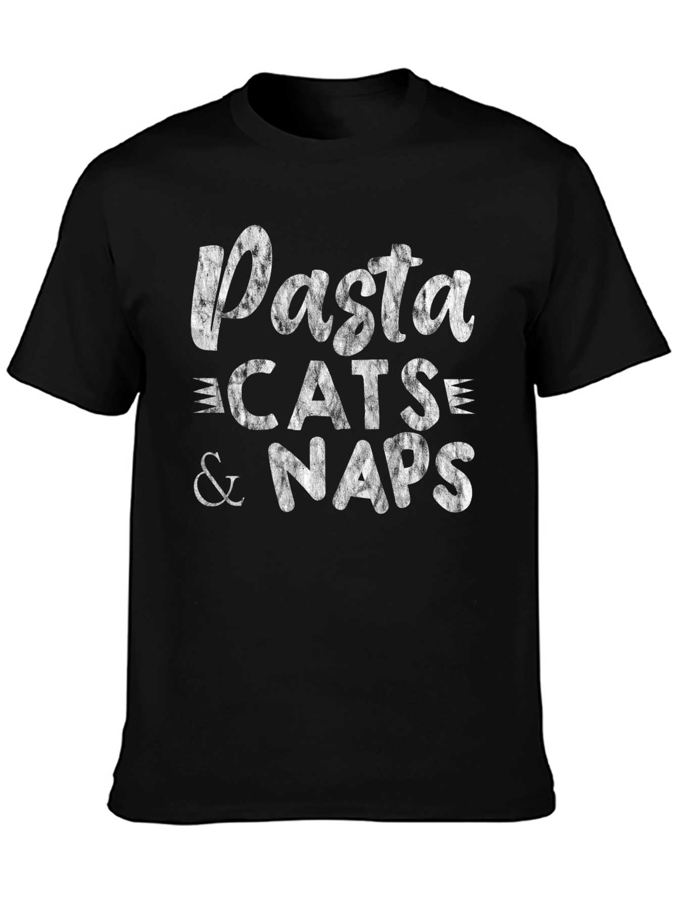 Black Pasta Cats & Naps Graphic Tee view 3
