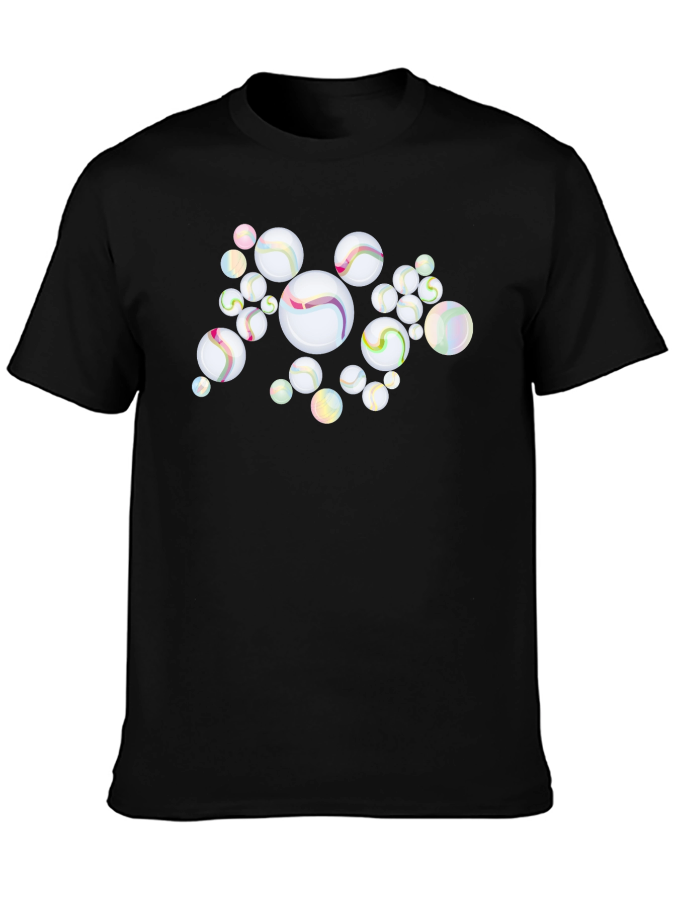 Black Marbles Graphic Black T-Shirt view 3