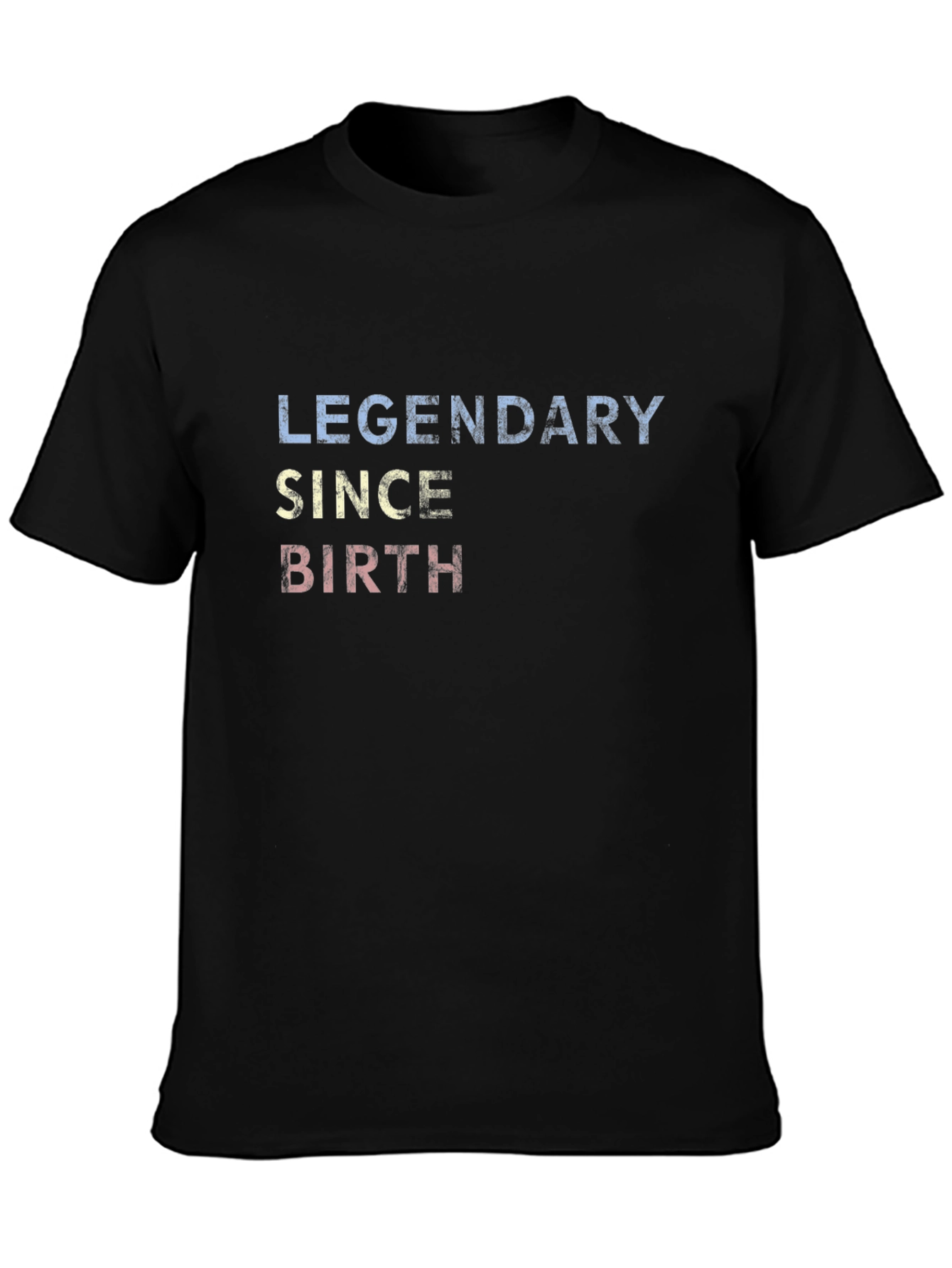 Black Legendary Since Birth Graphic Tee - Black Cotton Blend view 3