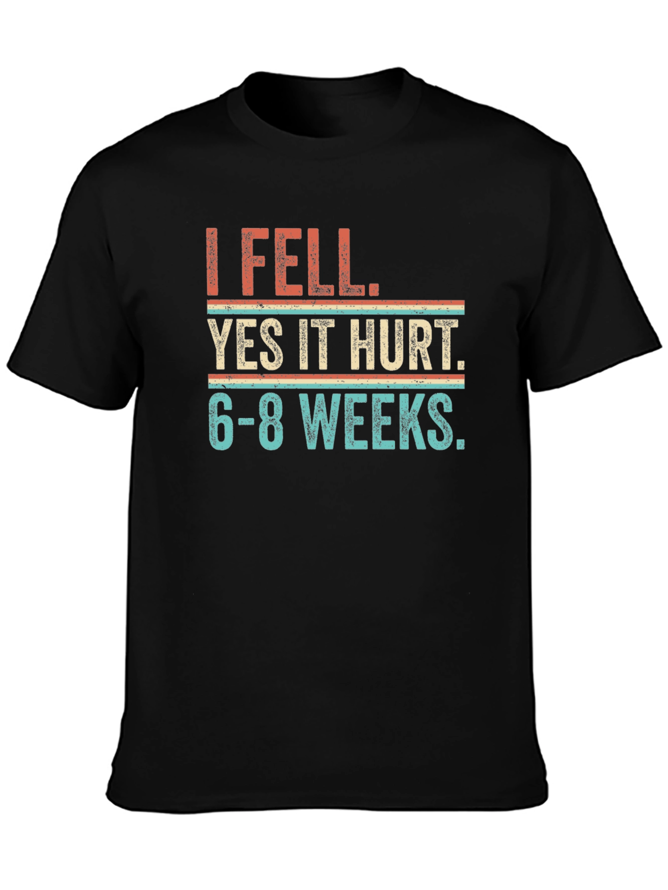 Black I Fell Yes It Hurt Graphic Tee view 3