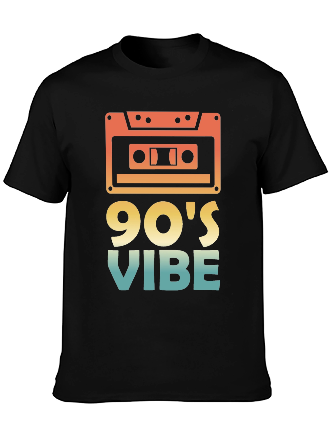 Black Retro 90's Vibe Graphic Tee view 3