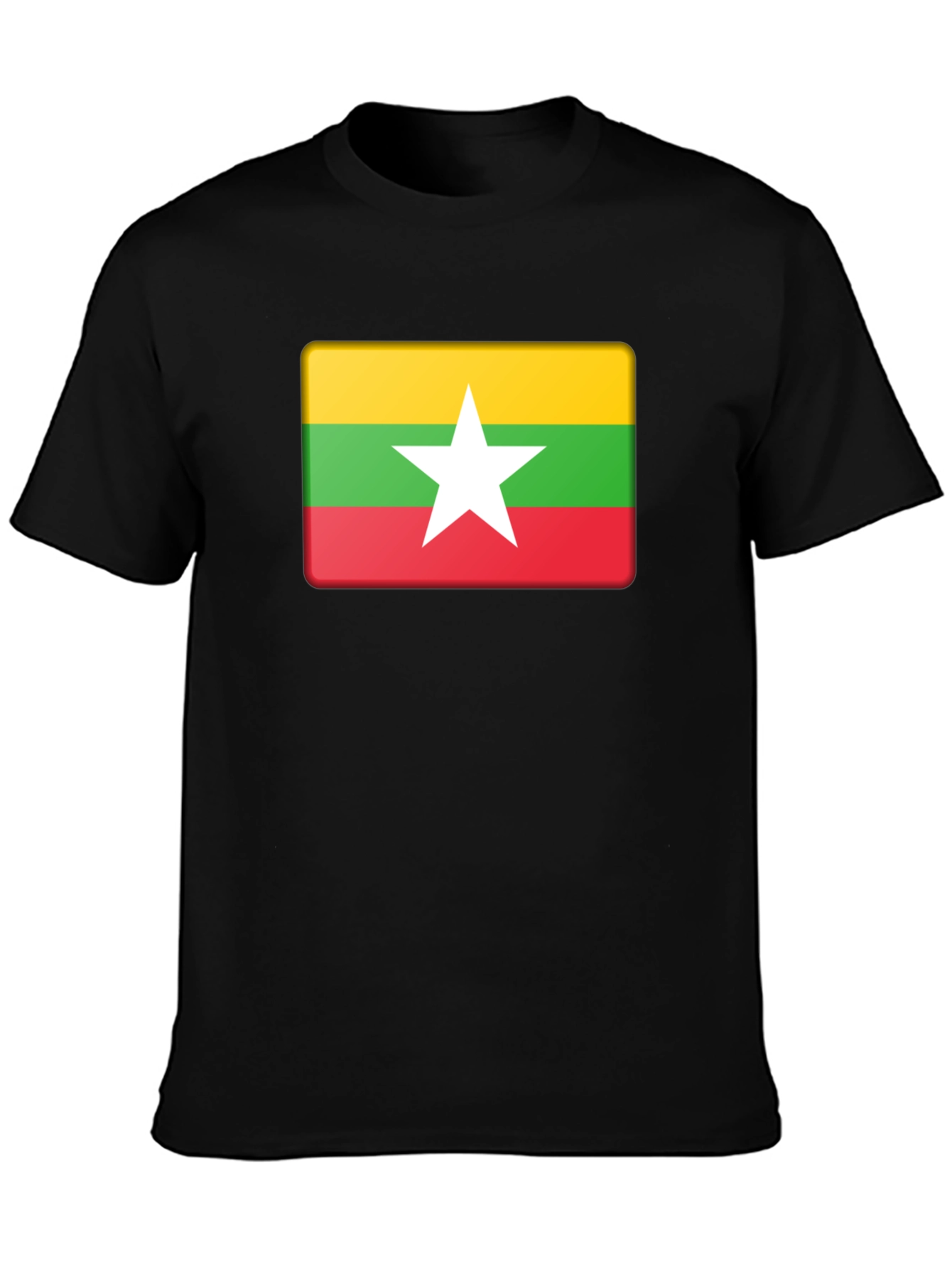 Black Myanmar Flag T-Shirt - Show Your Pride! view 3