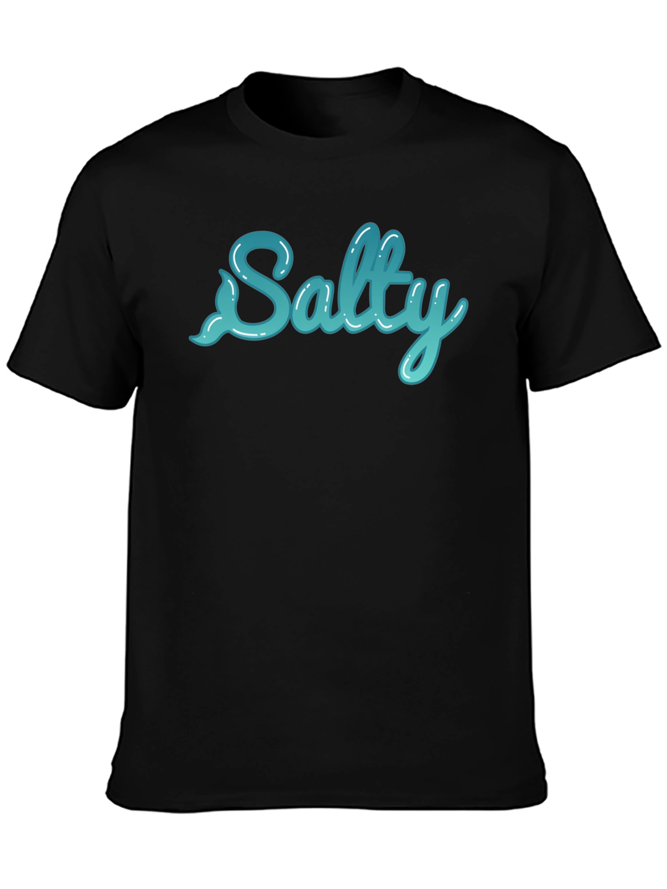 Black Salty Graphic T-Shirt - Unisex Black Tee view 3