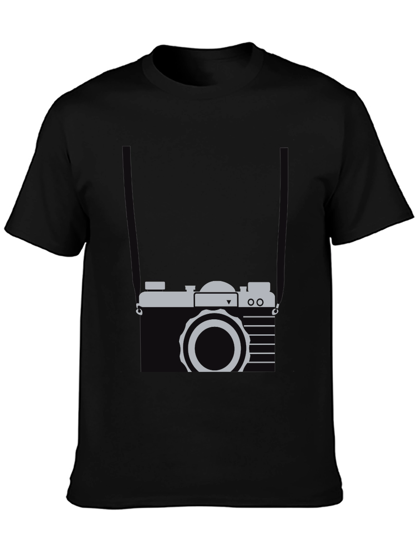 Black Retro Camera Graphic Tee - Cool Casual Style view 3