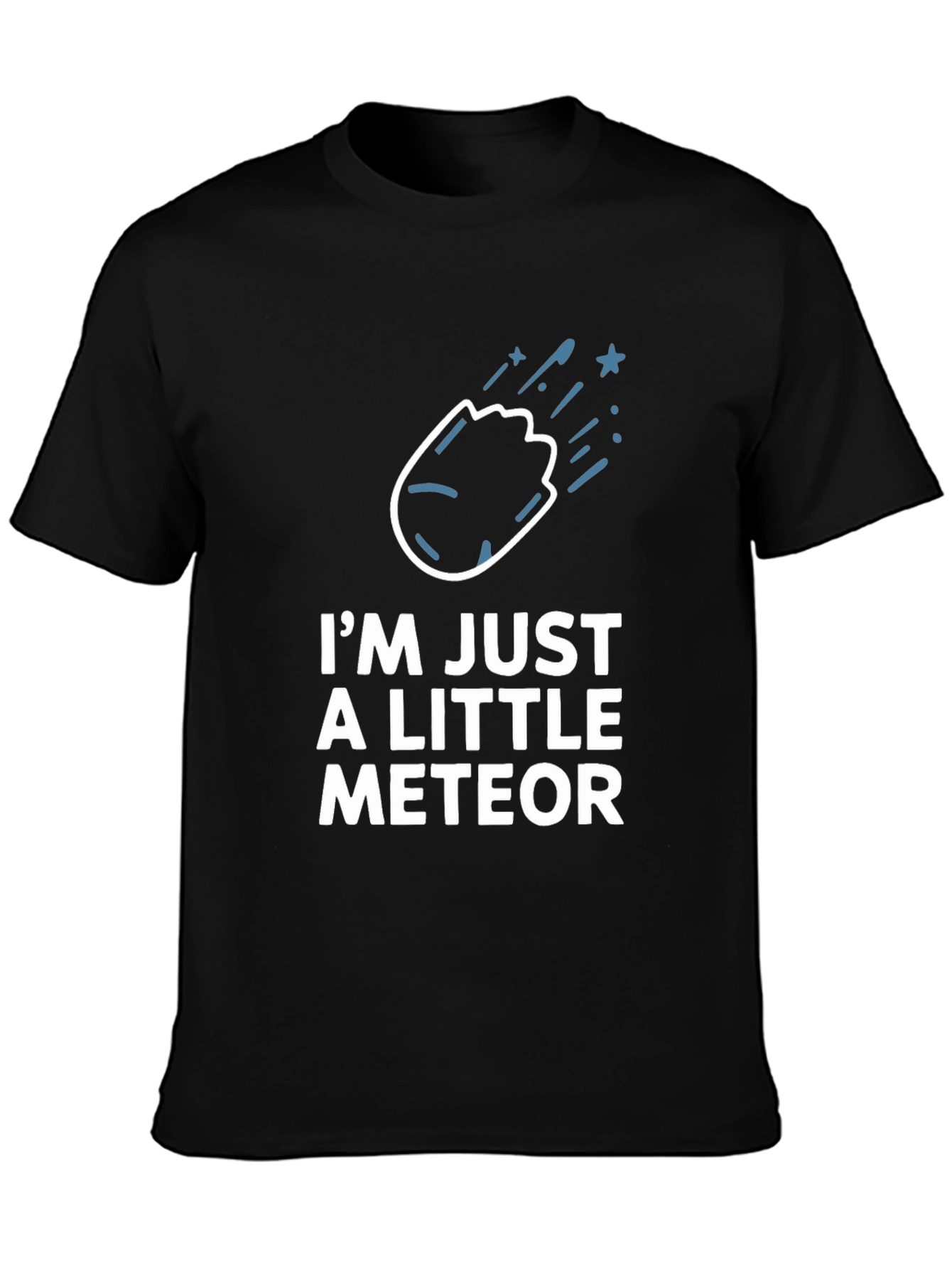 Black I'm Just a Little Meteor Graphic Tee view 3