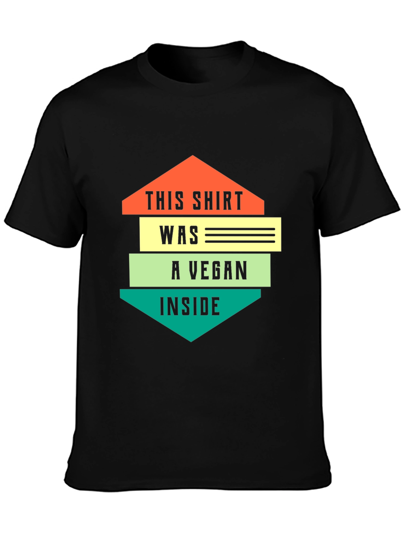 Vegan Inside Graphic T-Shirt - Black - 3