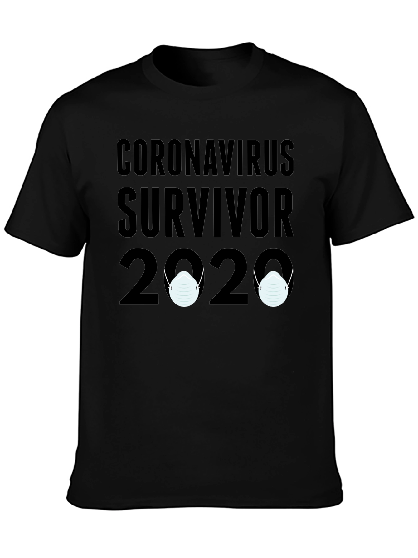 Black Coronavirus Survivor 2020 T-Shirt view 3
