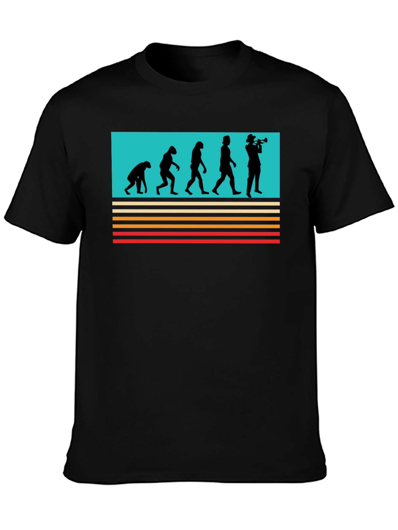 Black Evolution Trumpet T-Shirt - Black view 3