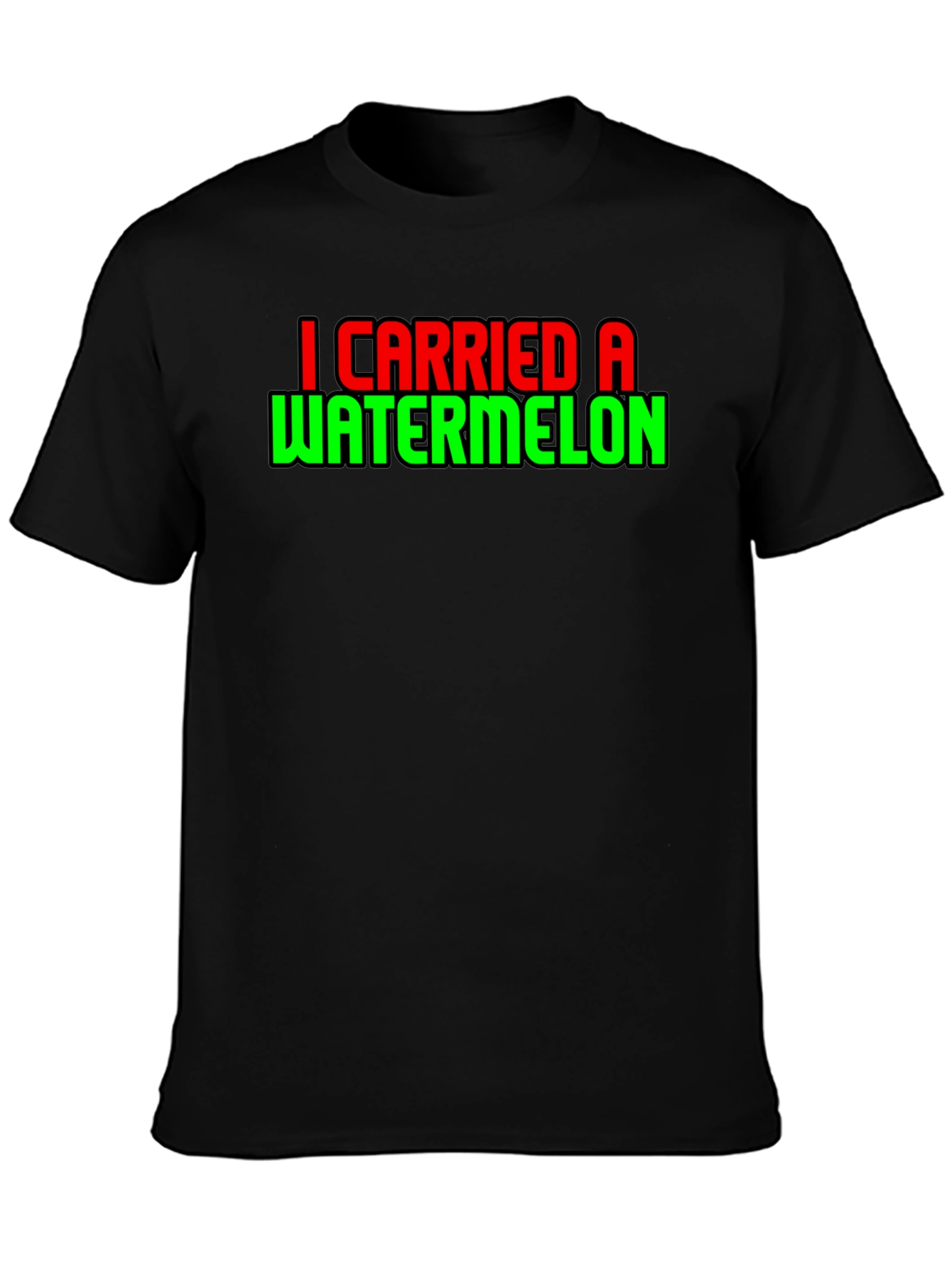 Black I Carried a Watermelon T-Shirt Funny Dance Movie Tee view 3