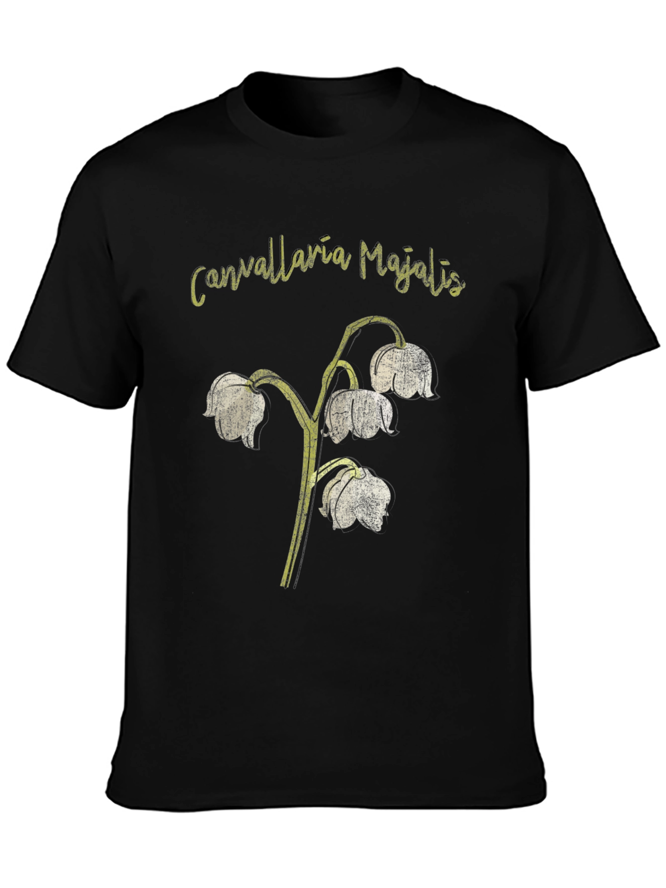 Black Lily of the Valley Graphic T-Shirt view 3