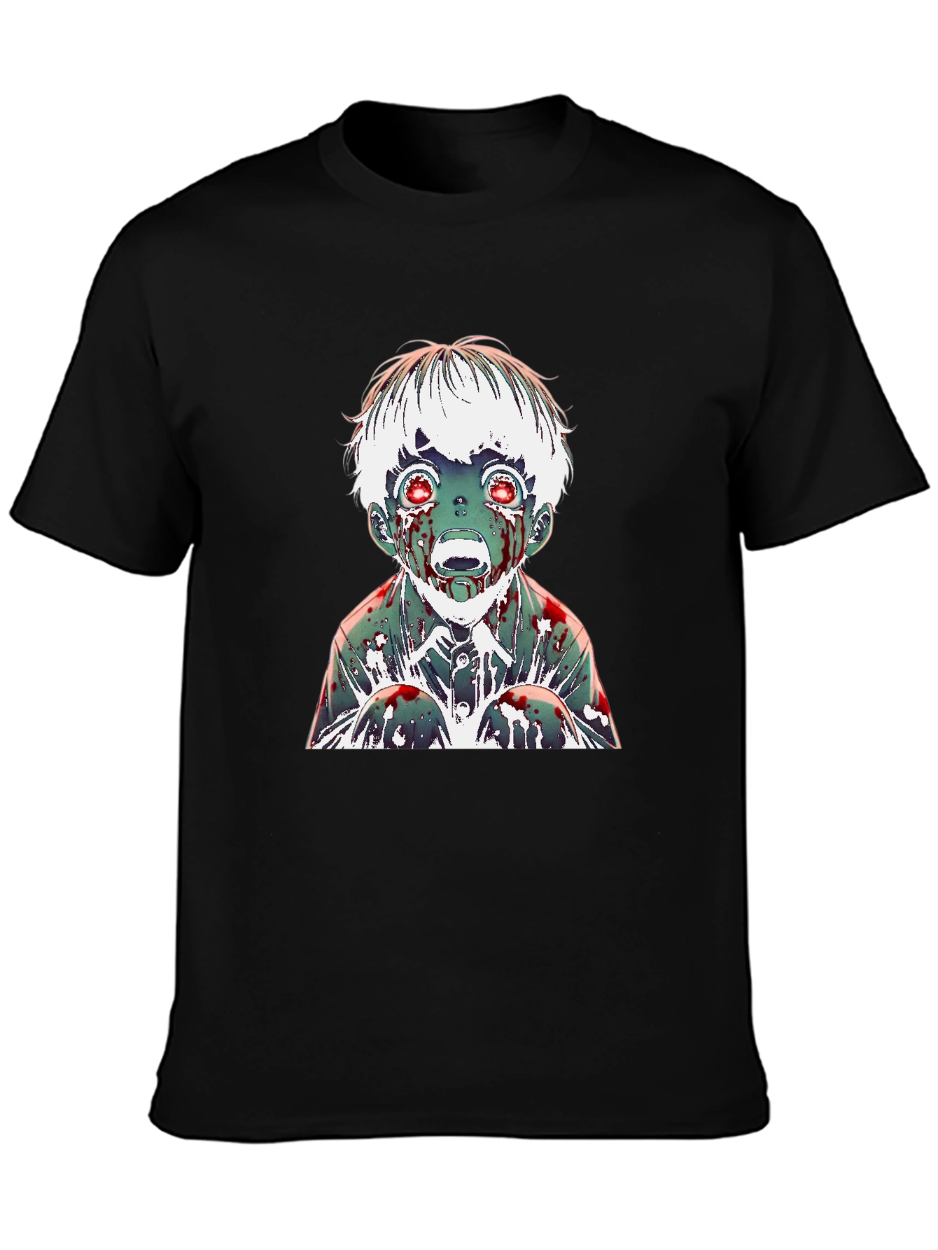 Black Zombie Boy Graphic Tee view 3