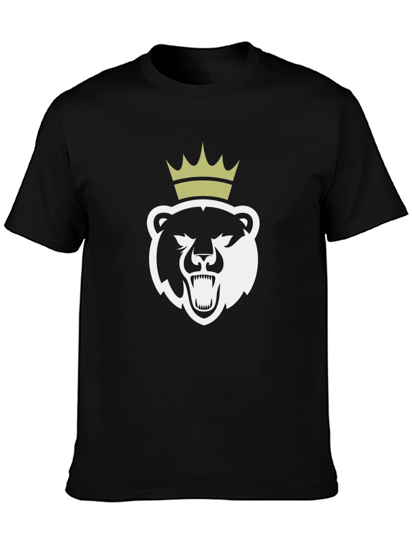 Black King Bear Graphic Tee - Black Cotton Blend view 3